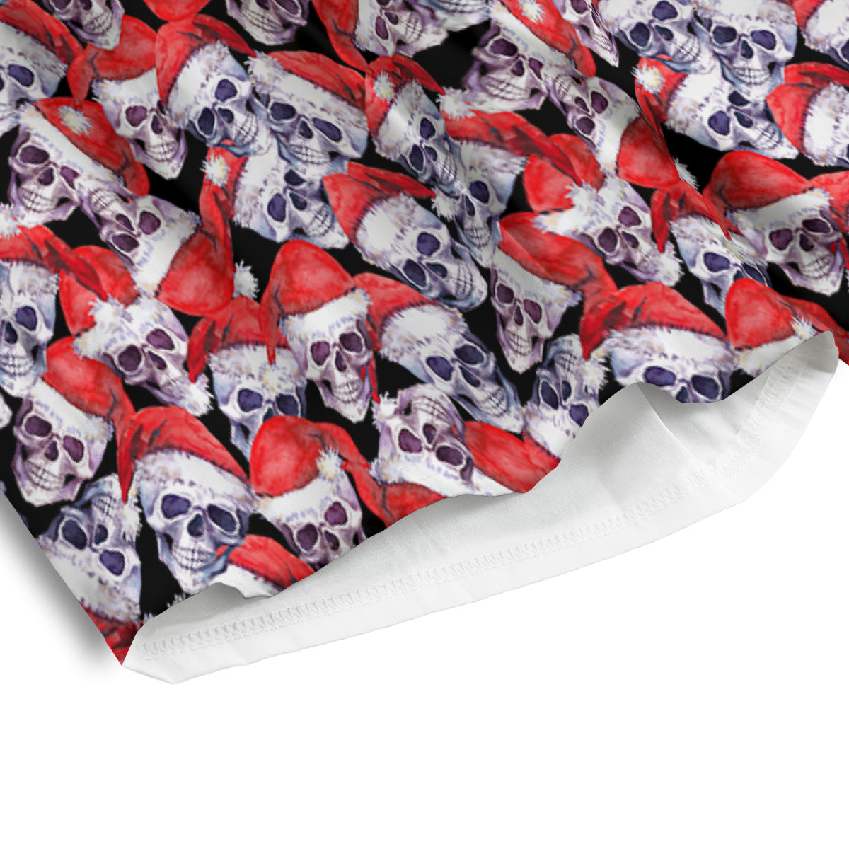 Skull Christmas Santa Print Pattern Men's Athletic Shorts