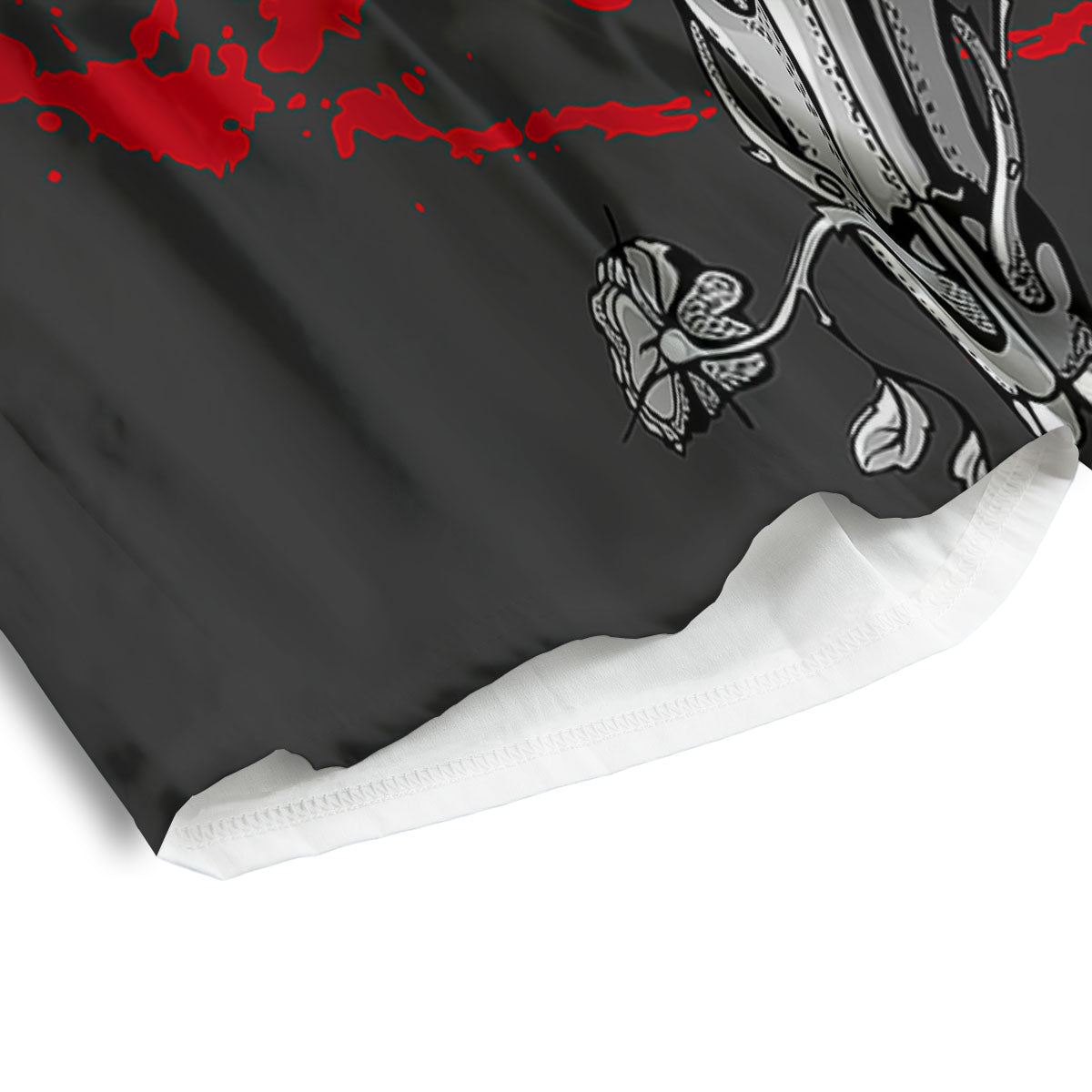 Skull Deer Vintage Print Men's Athletic Shorts