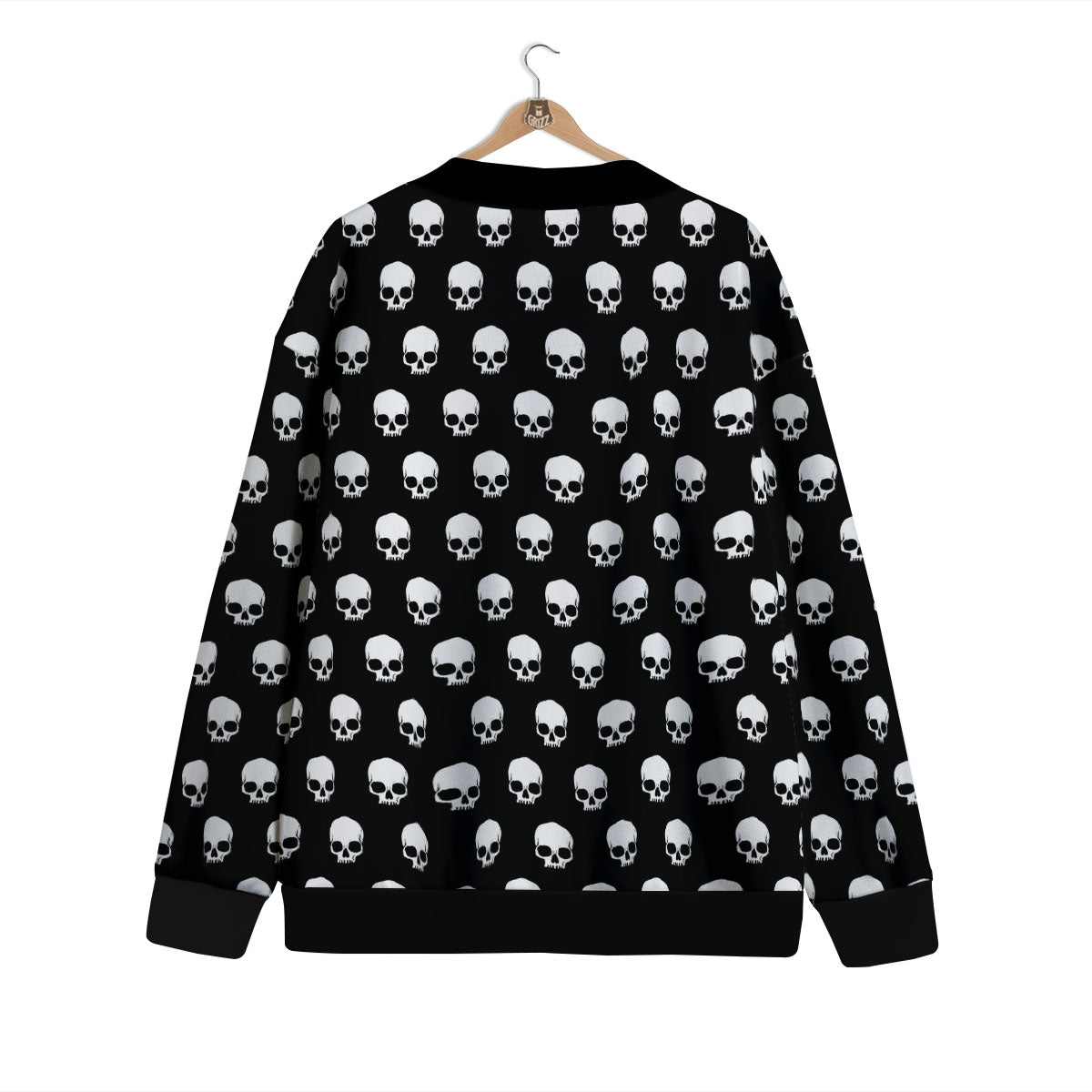 Skull Emo Print Pattern Cardigan-grizzshop