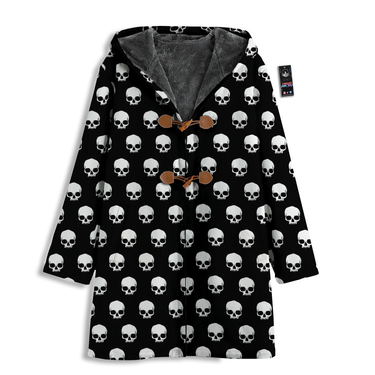 Skull Emo Print Pattern Men's Windbreaker Jacket-grizzshop