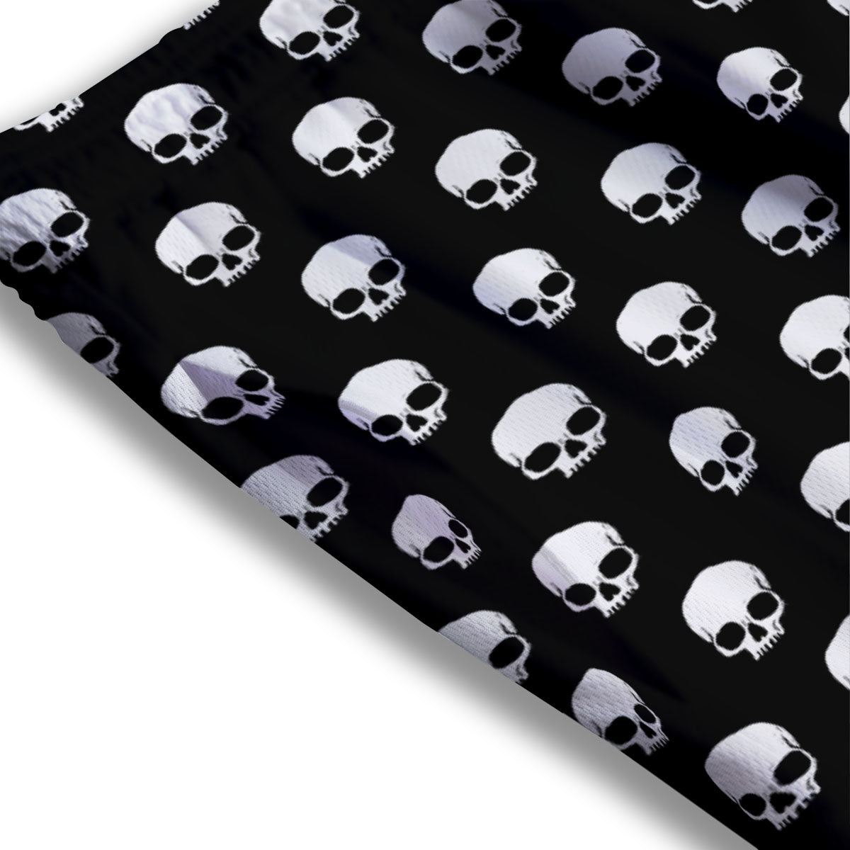 Skull Emo Print Pattern Mesh Shorts