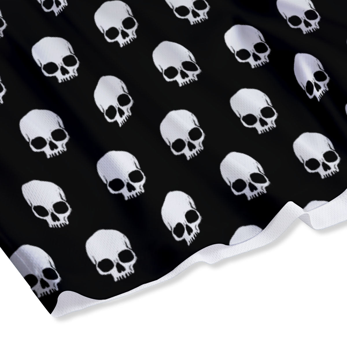 Skull Emo Print Pattern Mesh Shorts