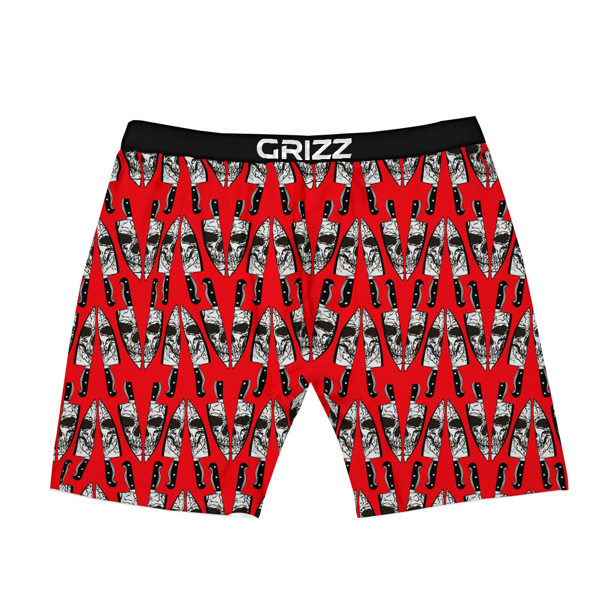 Skull Face Reflection Knife Print Pattern Boxer Briefs-grizzshop