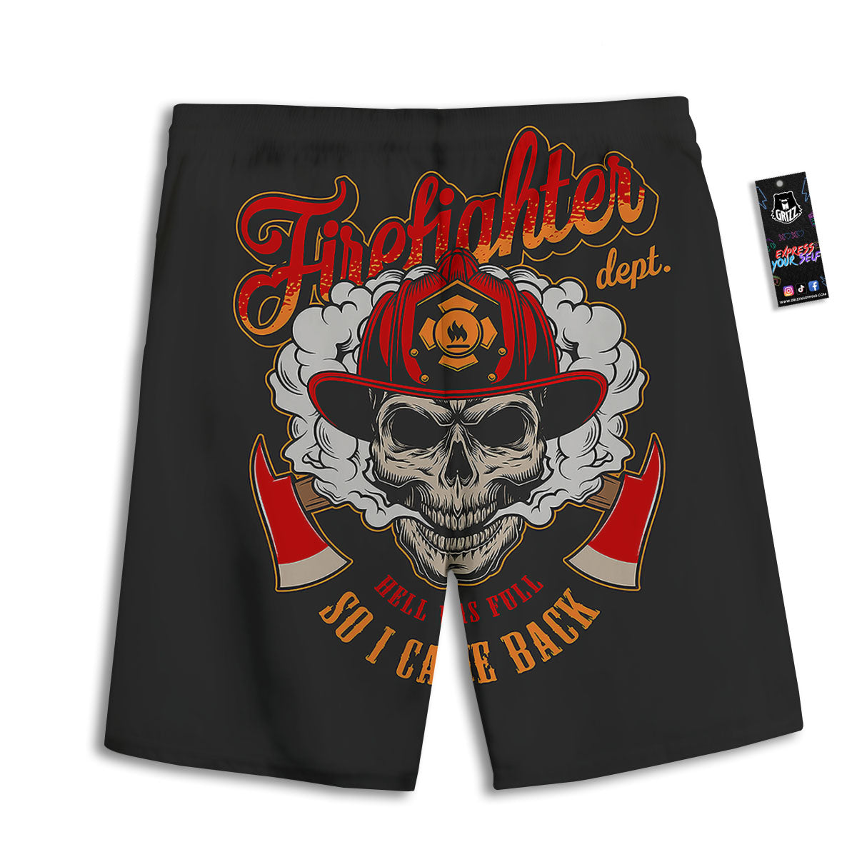 Spirit Animal Native American Wolf Print Men's Athletic Shorts