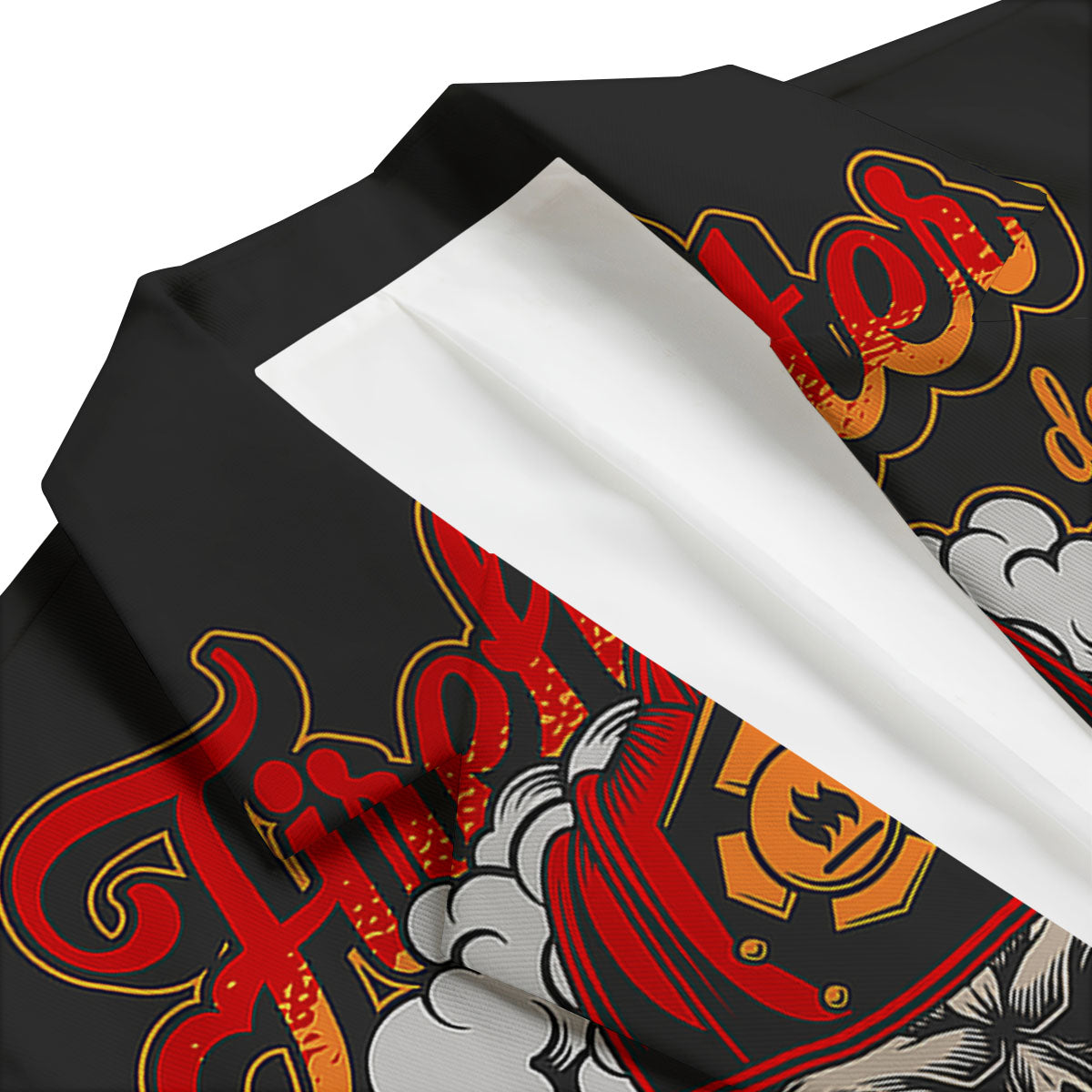 Skull Firefighter Department Print Men's Blazer-grizzshop