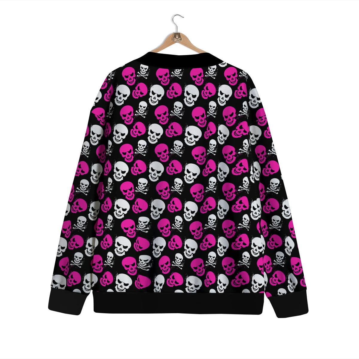 Skull Girly Emo Print Pattern Cardigan-grizzshop