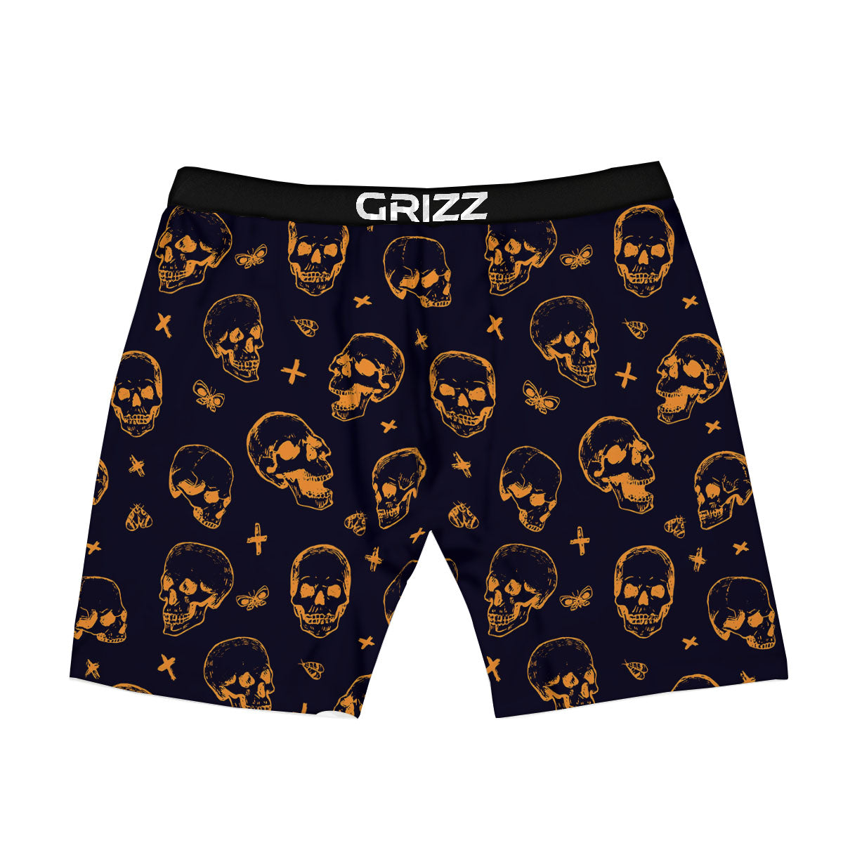 Skull Halloween Print Pattern Boxer Briefs-grizzshop