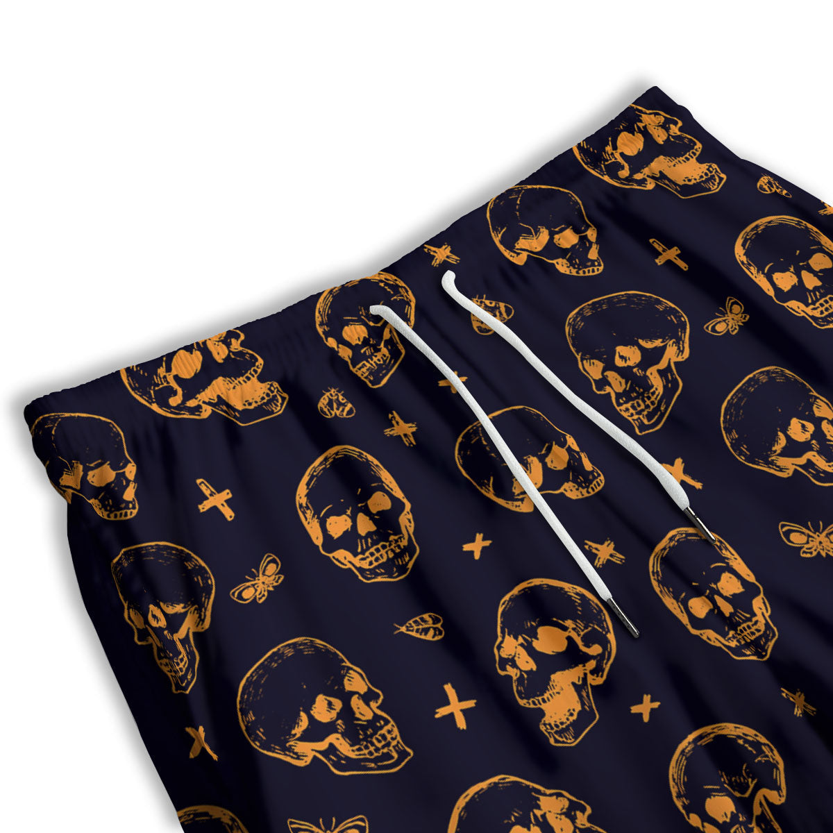 Skull Halloween Print Pattern Men's Athletic Shorts