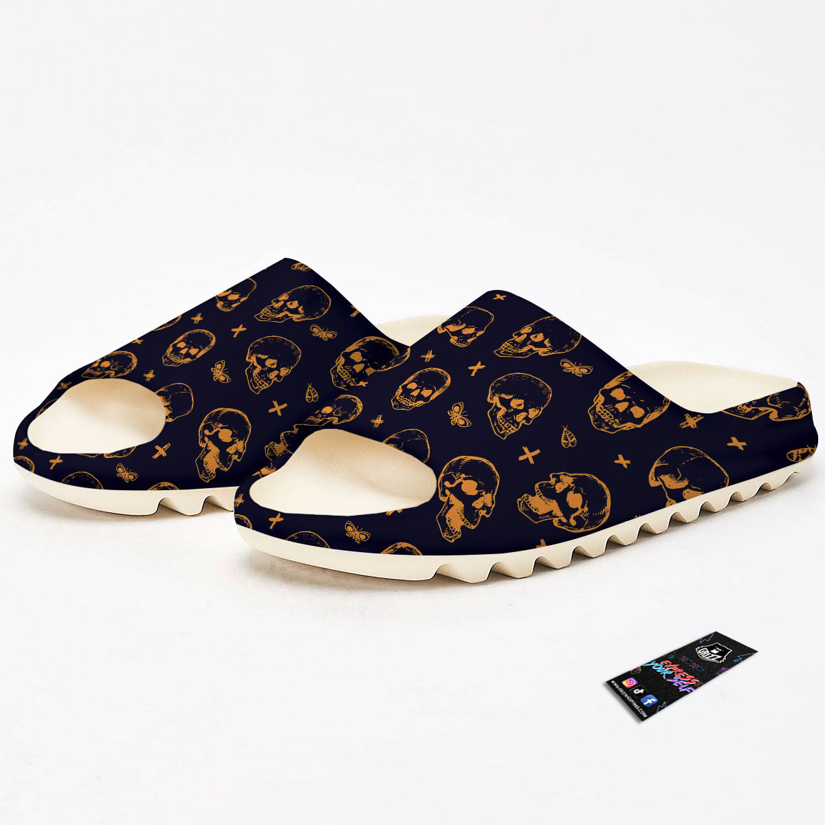 Skull Halloween Print Pattern Sandals-grizzshop
