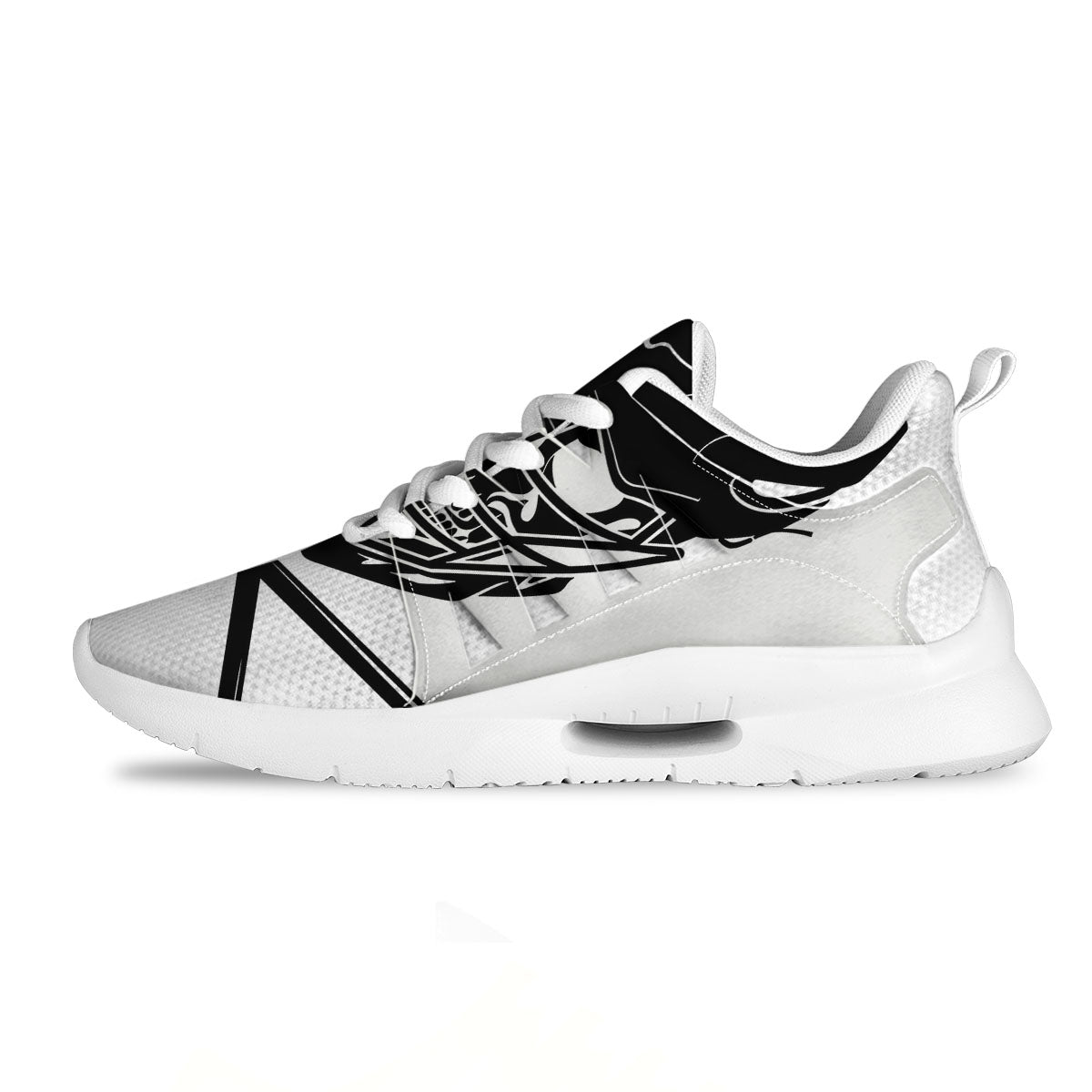 Skull Lacrosse Print Tennis Shoes-grizzshop