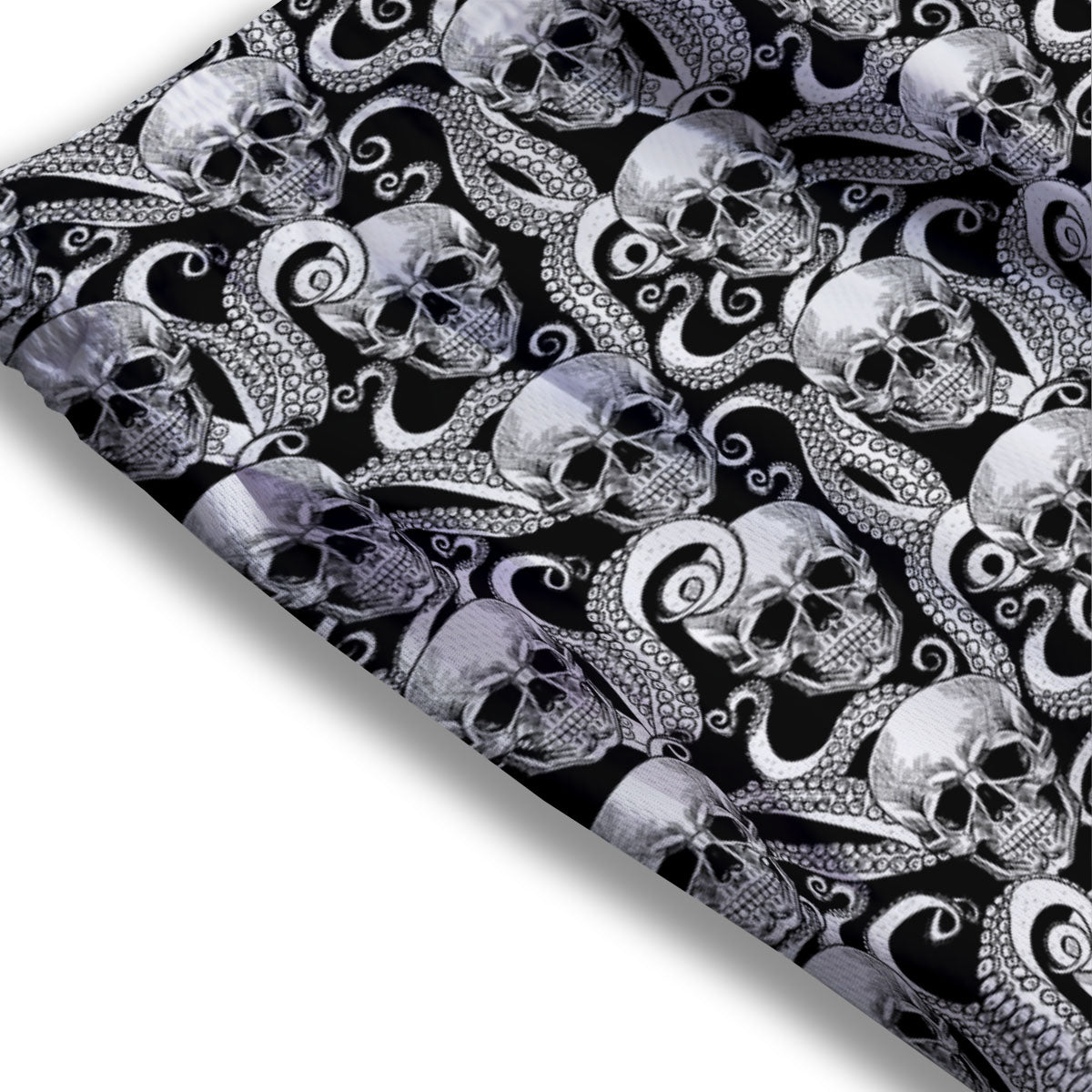 Skull Octopus Tentacles Print Pattern Mesh Shorts