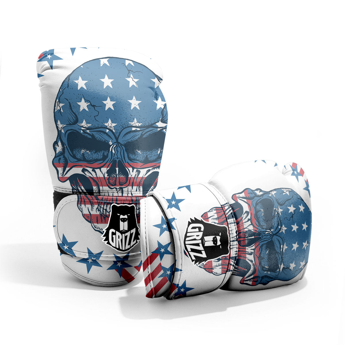 Skull Patriotic American Print Pro Boxing Glove