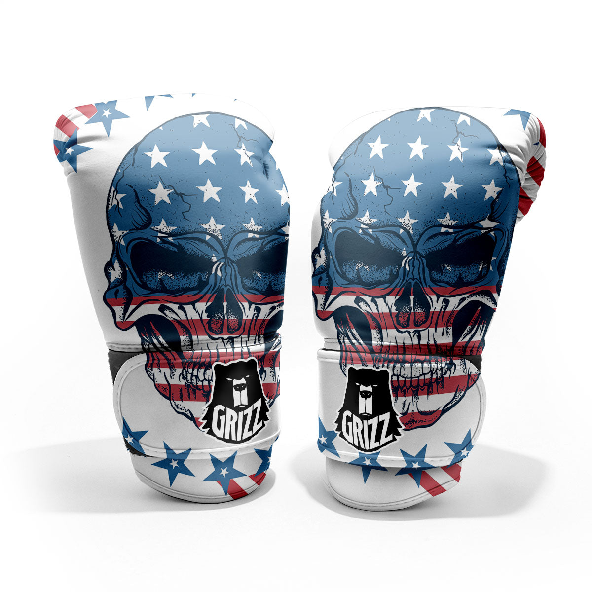 Skull Patriotic American Print Pro Boxing Glove
