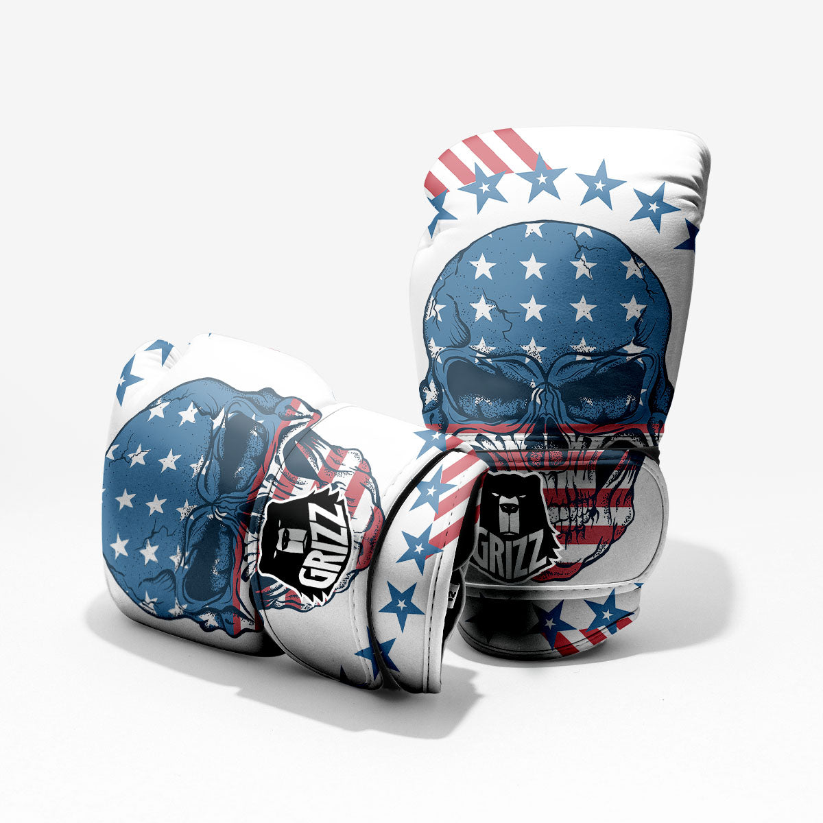Skull Patriotic American Print Pro Boxing Glove