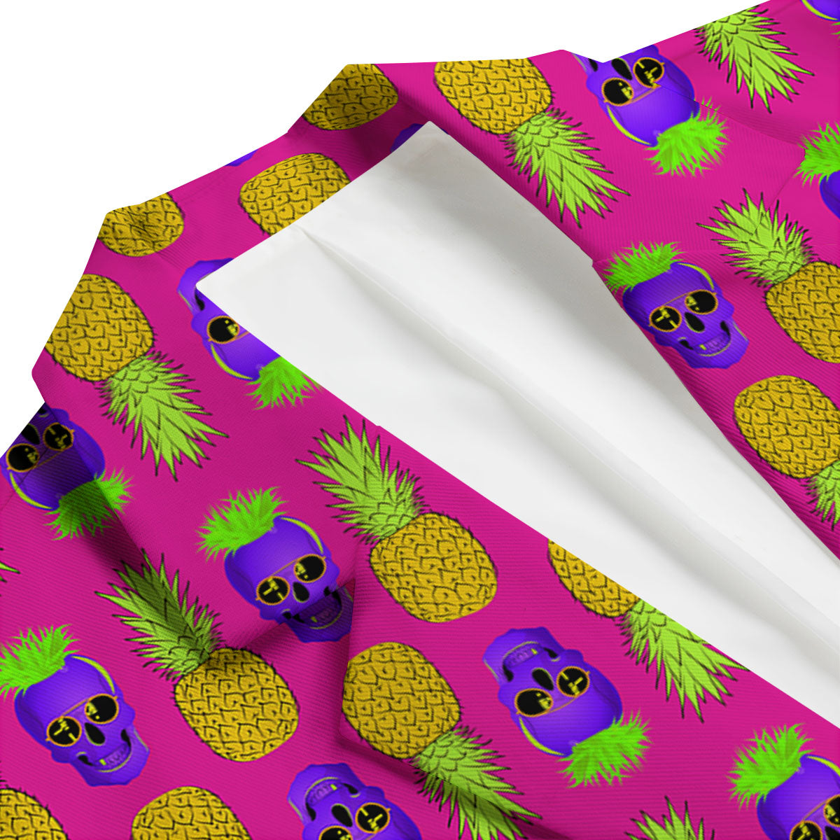 Skull Pineapple Print Pattern Men's Blazer-grizzshop