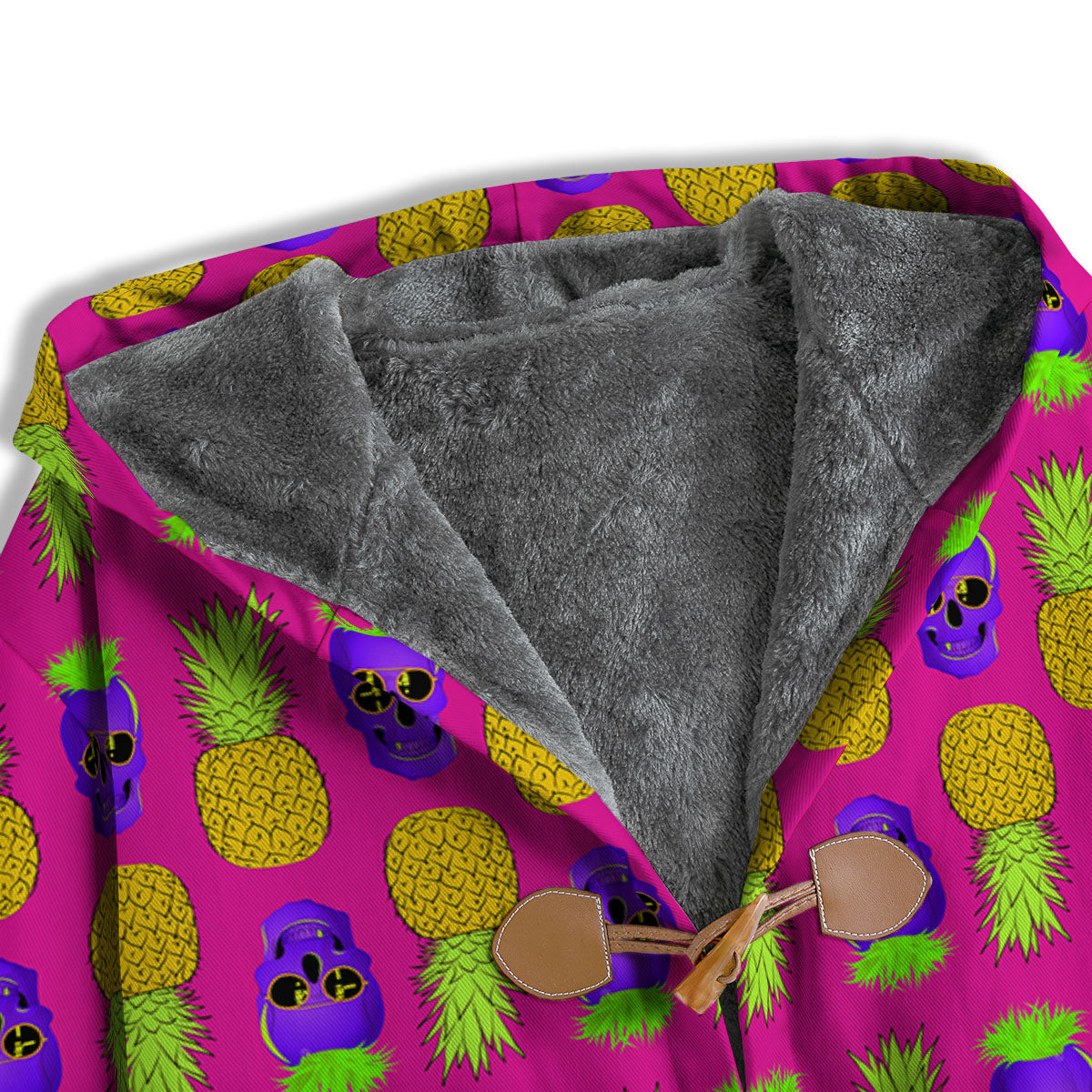 Skull Pineapple Print Pattern Men's Windbreaker Jacket-grizzshop