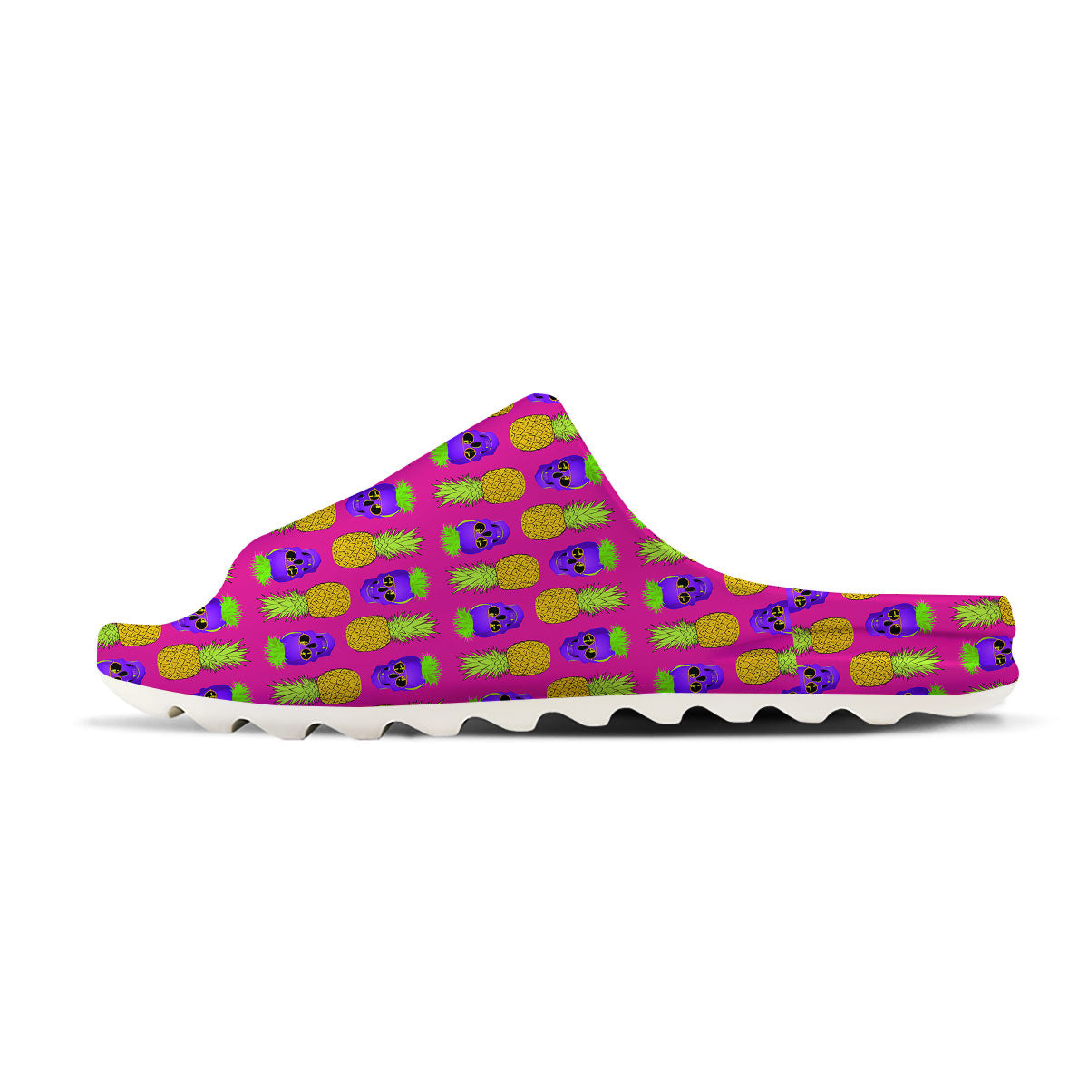 Skull Pineapple Print Pattern Sandals-grizzshop