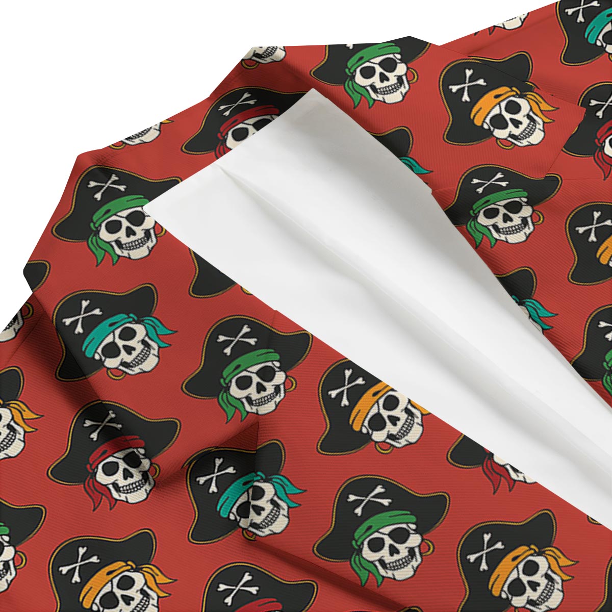 Skull Pirate Print Pattern Men's Blazer-grizzshop