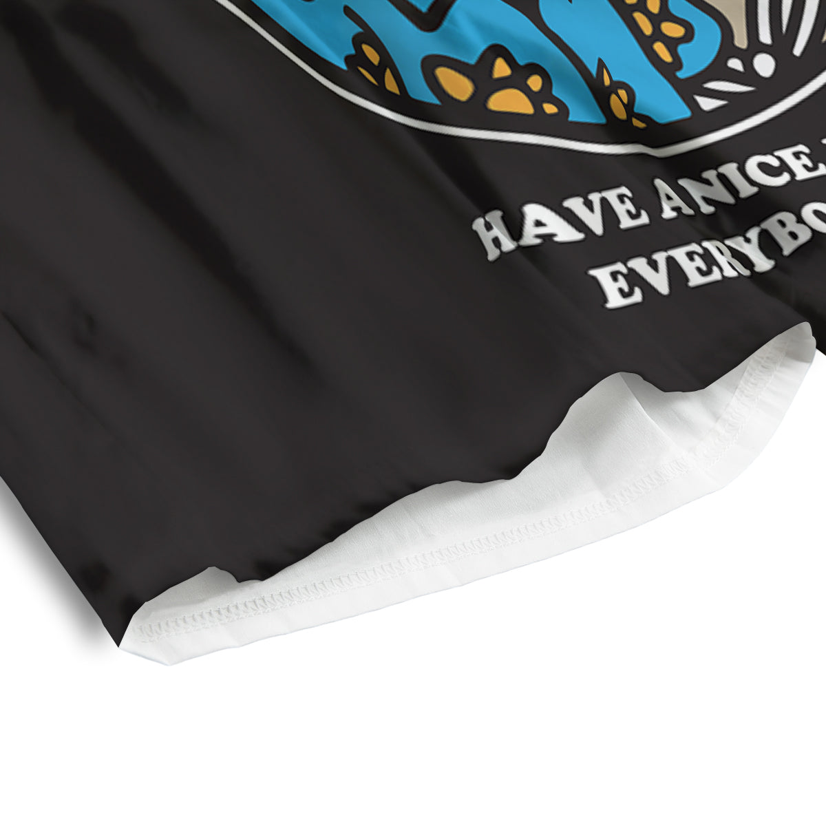 Skull Relax On Beach Print Men's Athletic Shorts