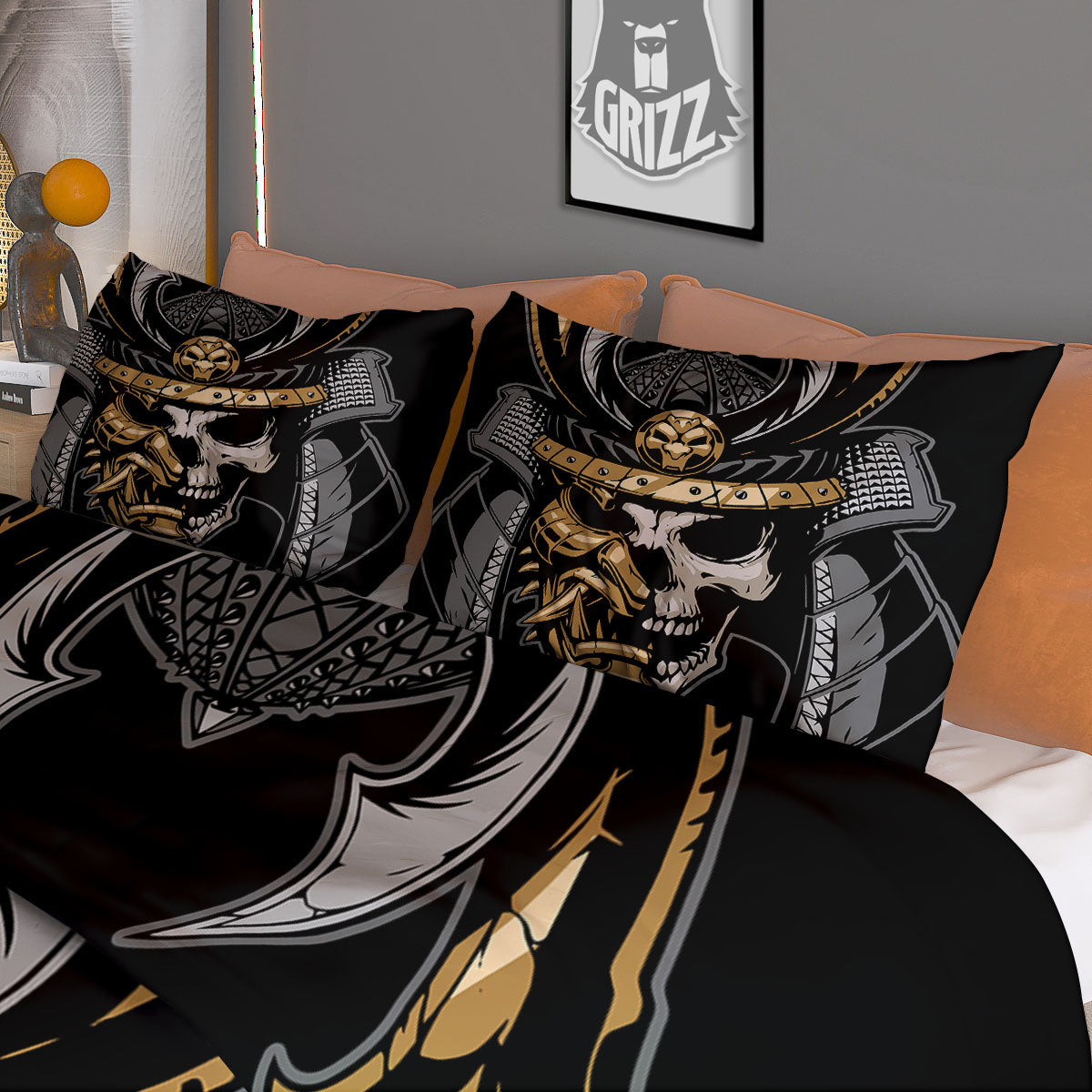 Snowman Print Pattern Duvet Cover Bedding Set
