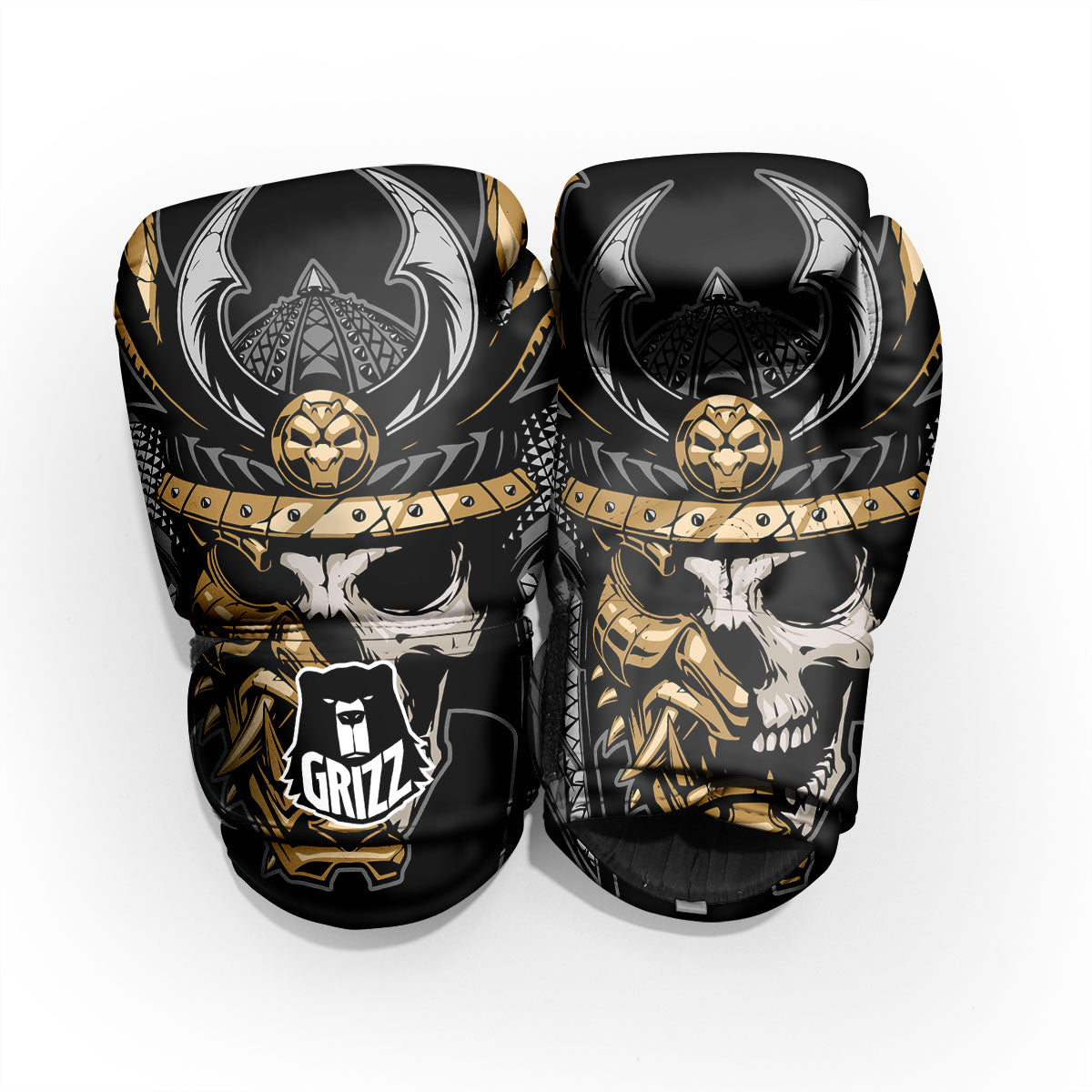 Skull Samurai Warrior Print Pro Boxing Glove