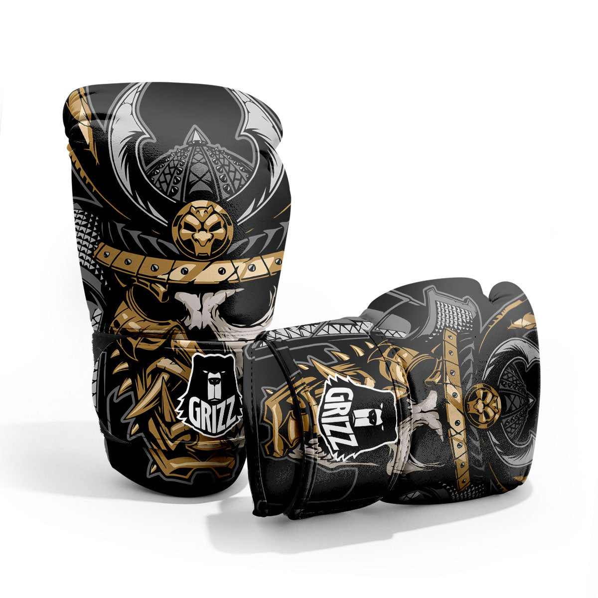 Skull Samurai Warrior Print Pro Boxing Glove