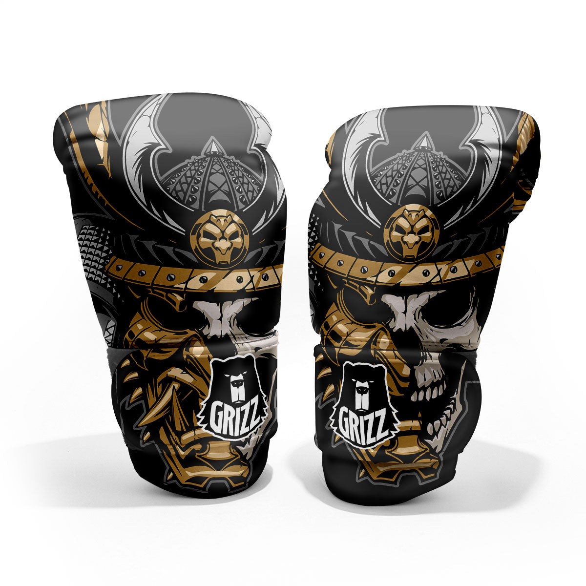 Skull Samurai Warrior Print Pro Boxing Glove