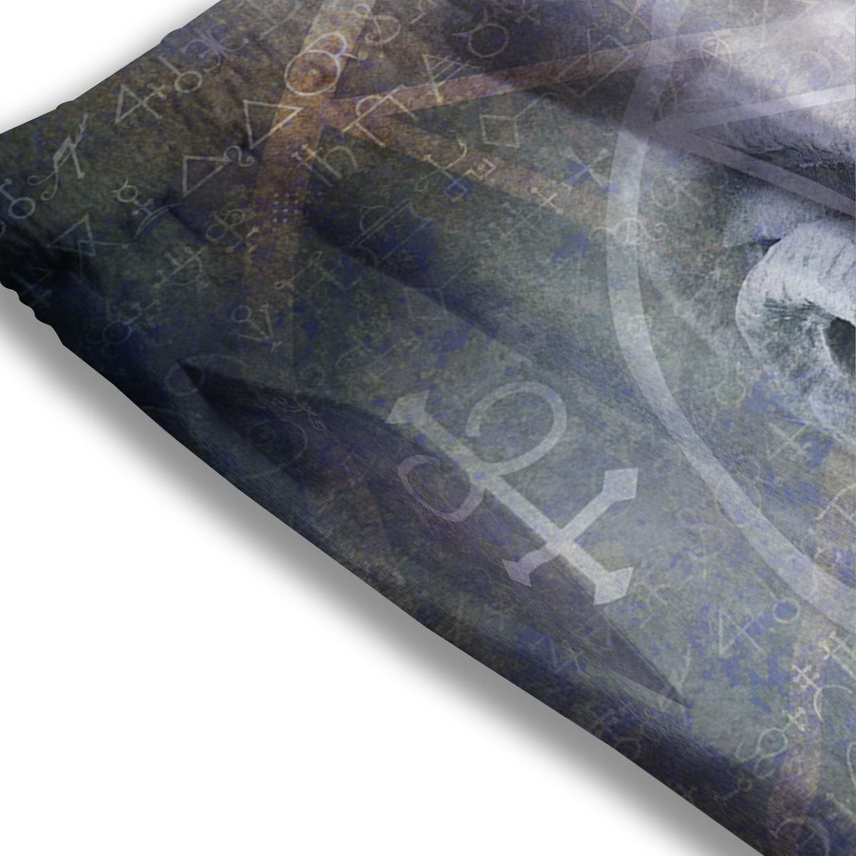 Skull Satanic Pentagram Print Mesh Shorts