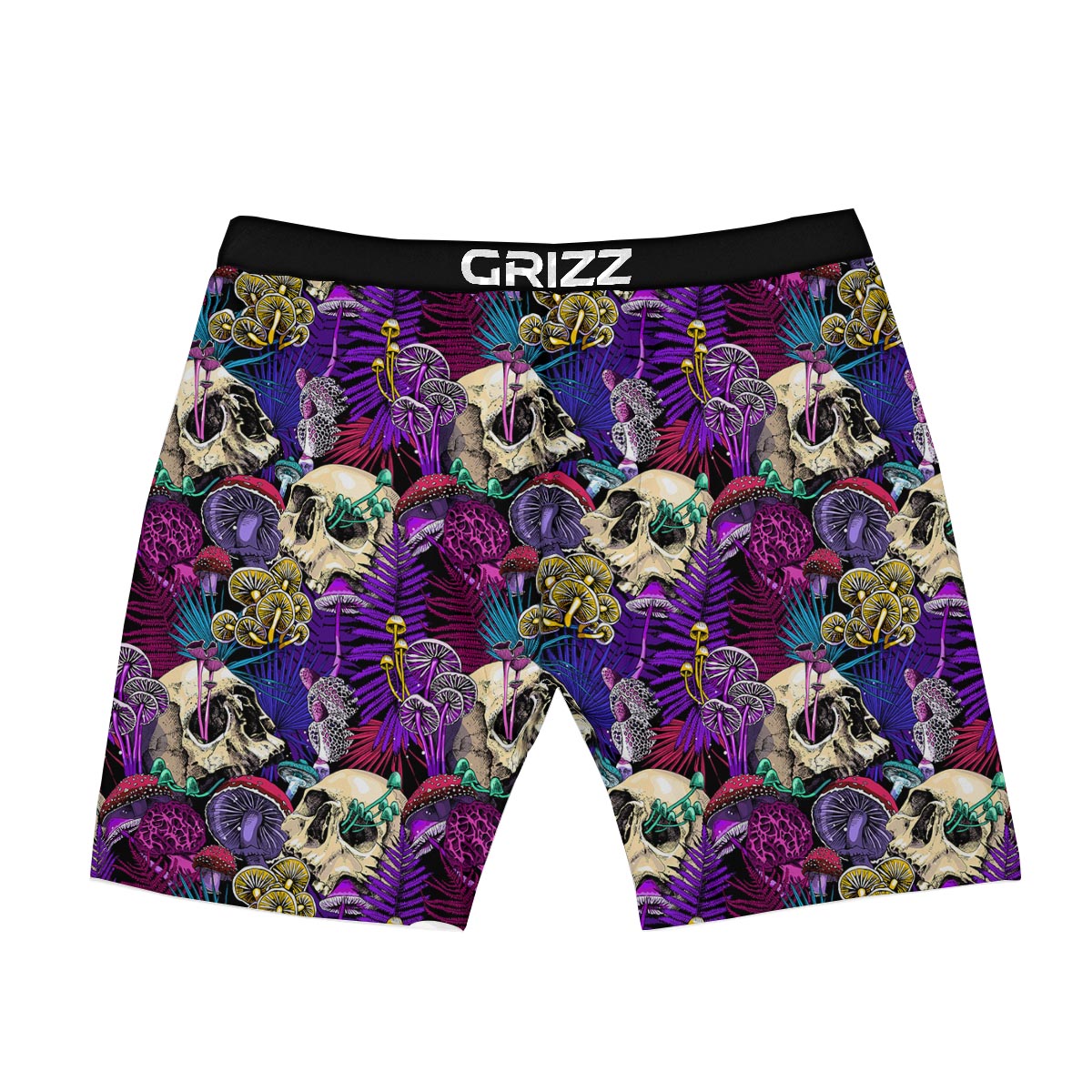 Skull Trippy Print Pattern Boxer Briefs-grizzshop
