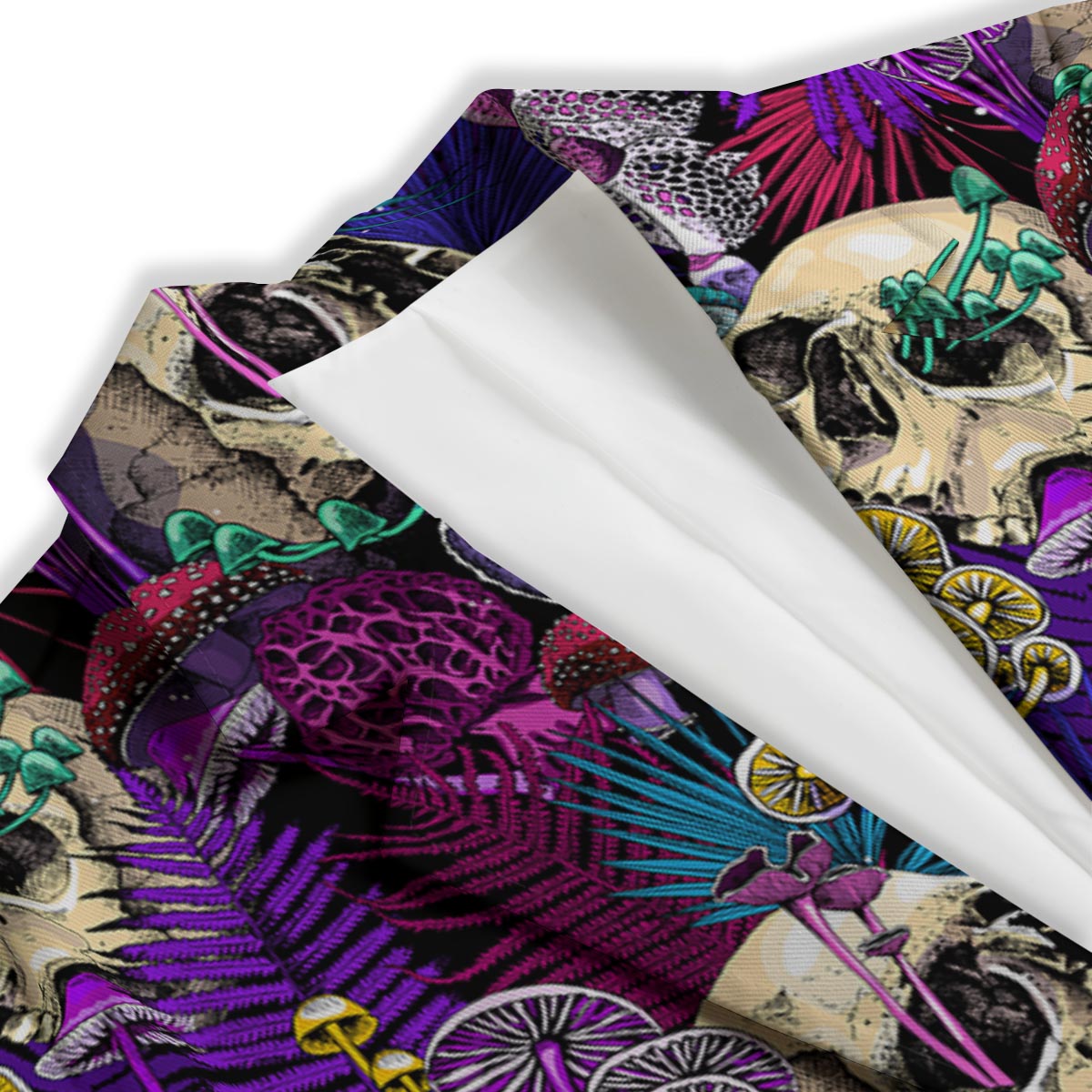 Skull Trippy Print Pattern Women's Blazer-grizzshop