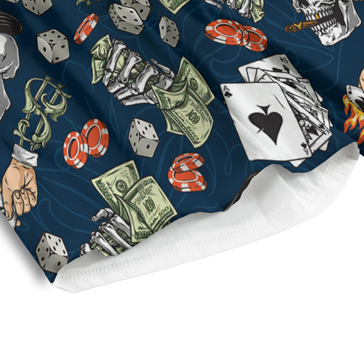 Skull Vintage Print Pattern Men's Athletic Shorts