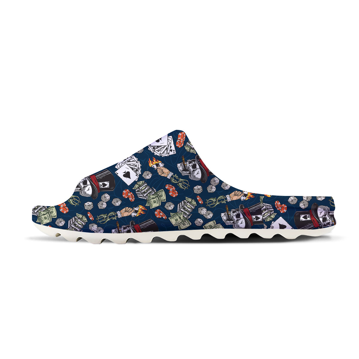 Skull Vintage Print Pattern Sandals-grizzshop