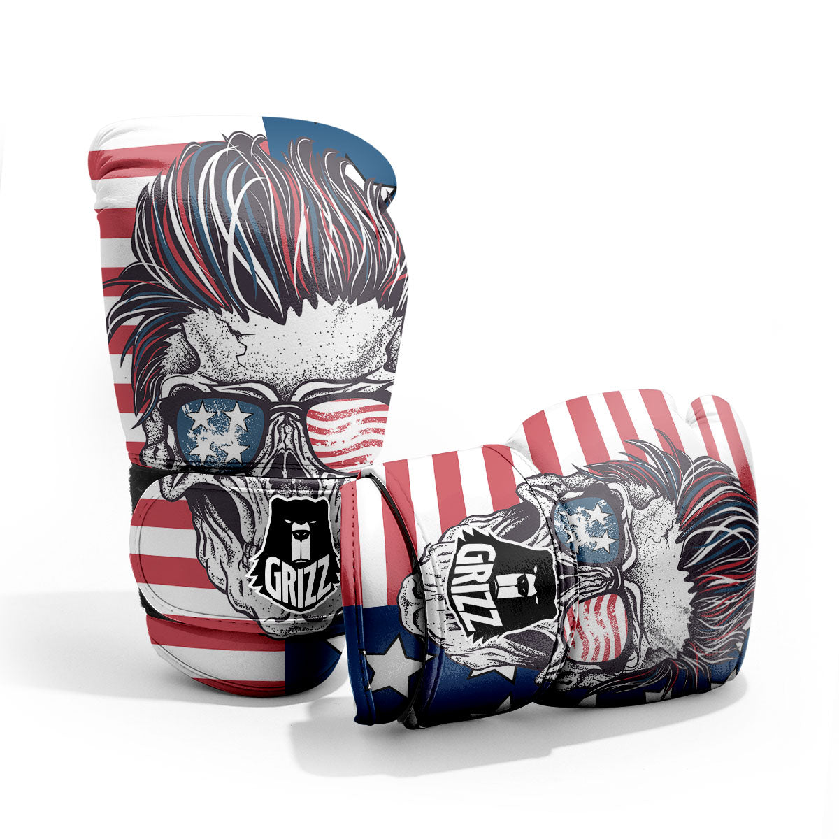 Skull With Sunglasses American Print Pro Boxing Glove