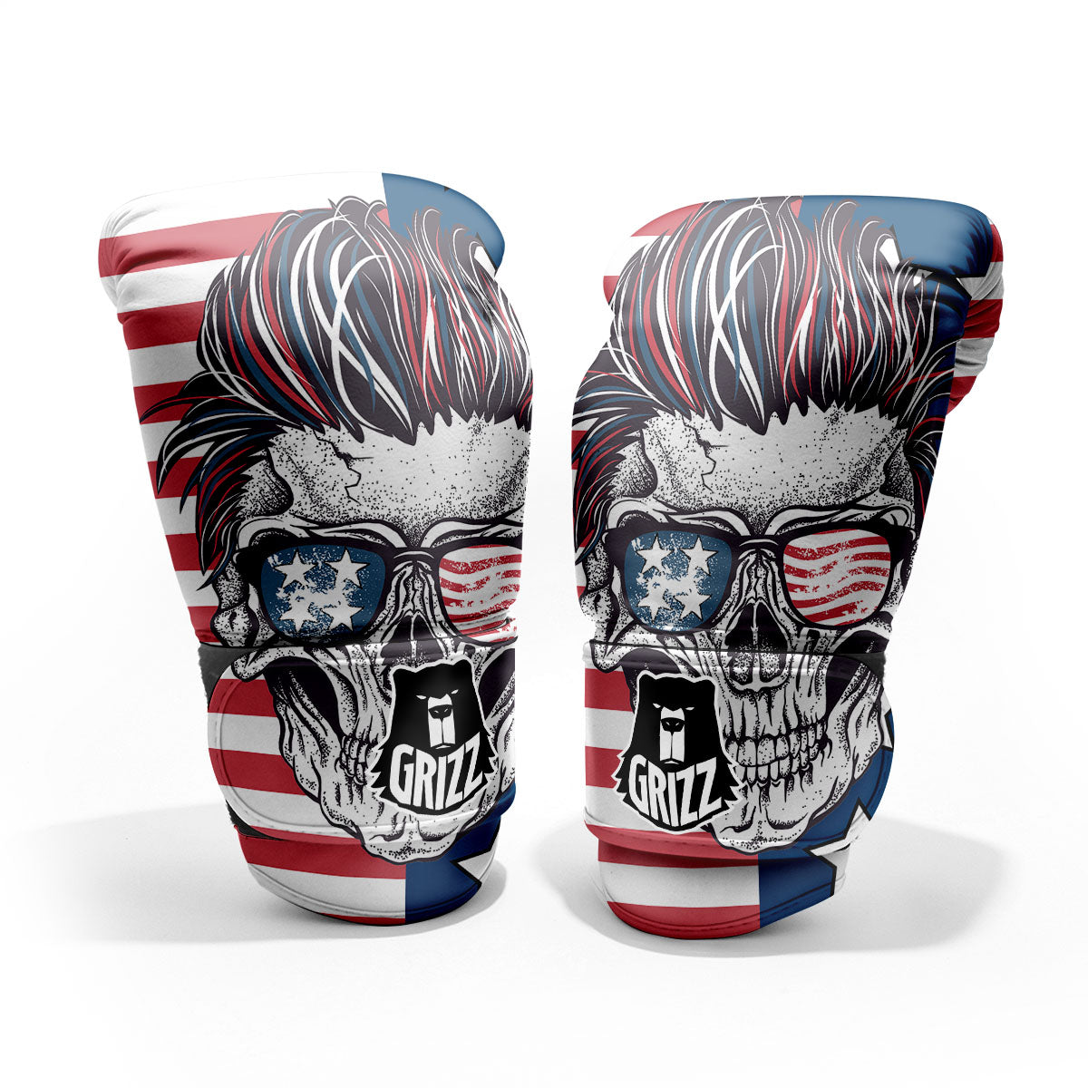 Skull With Sunglasses American Print Pro Boxing Glove