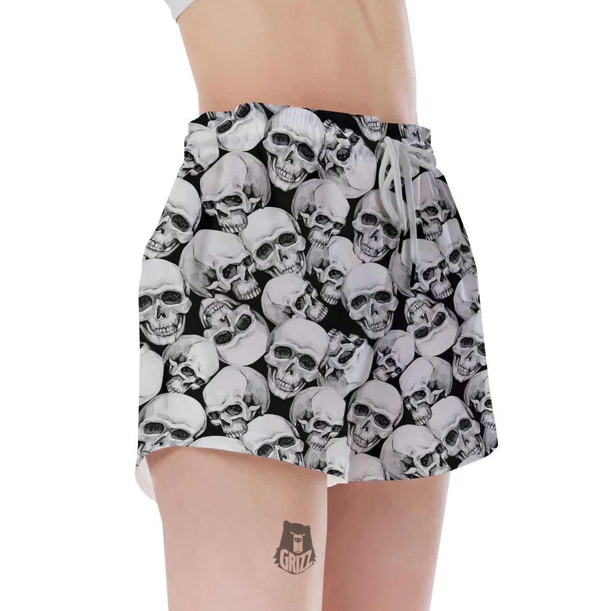 Skull Women's Shorts-grizzshop