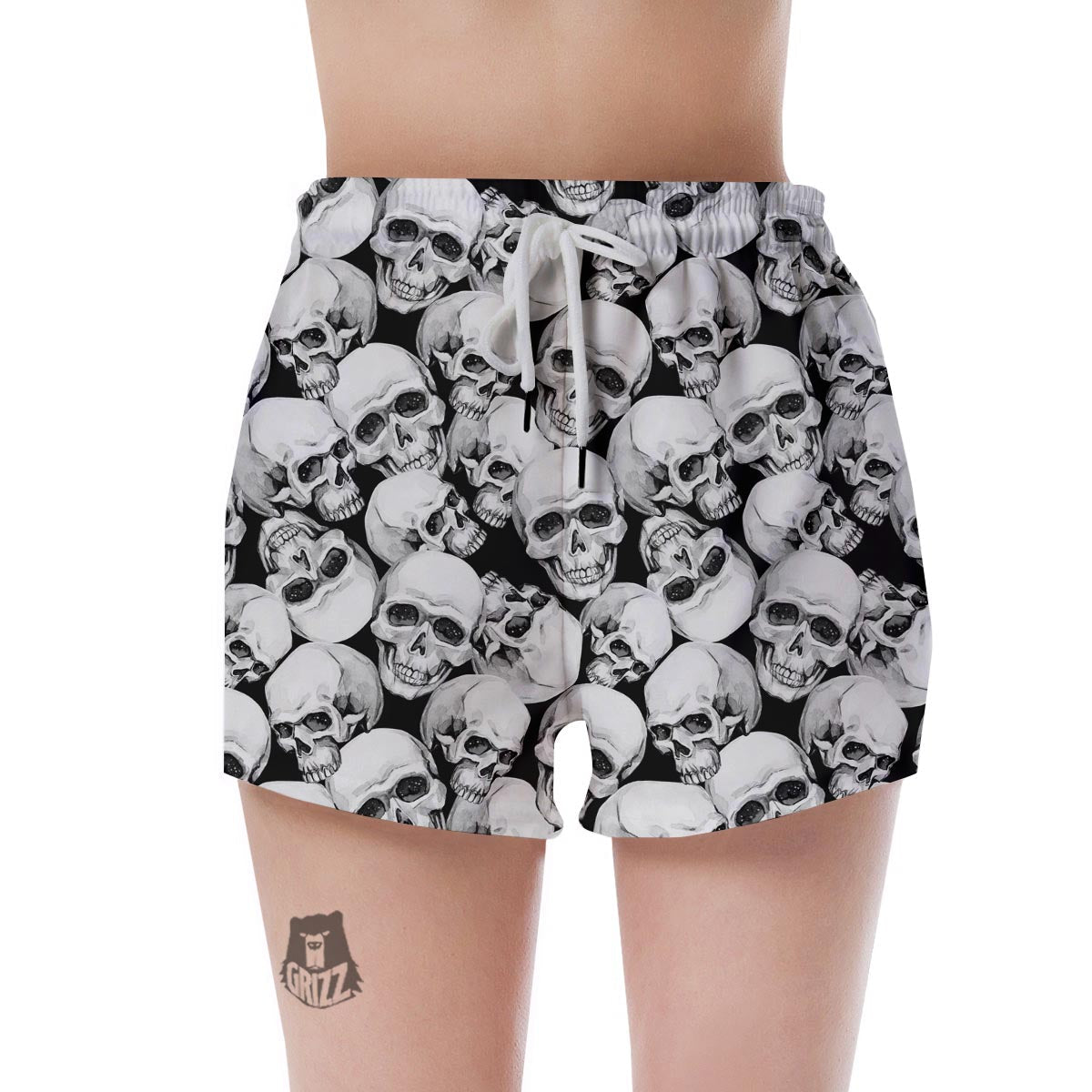 Skull Women's Shorts-grizzshop