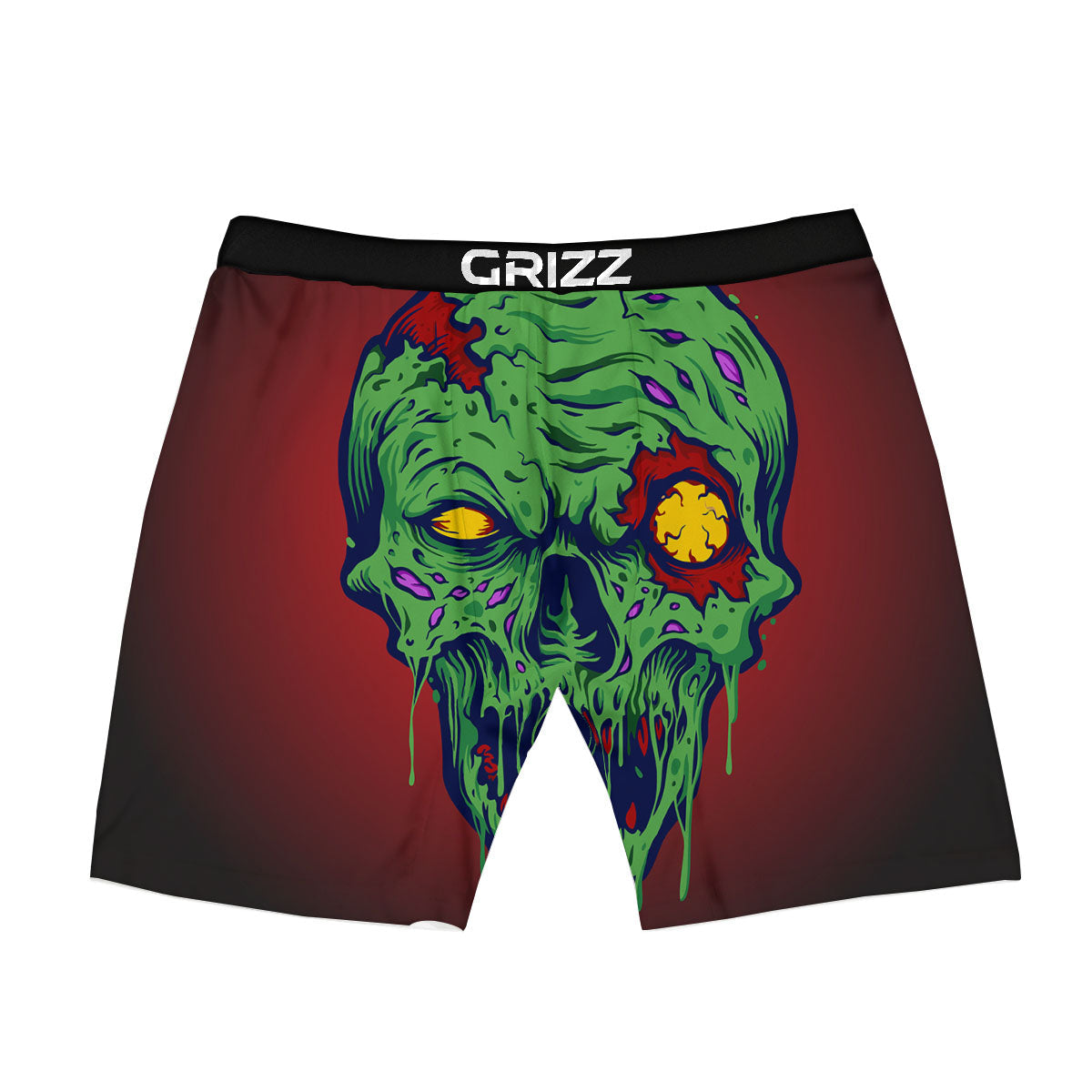 Skull Zombie Scary Horror Print Boxer Briefs-grizzshop