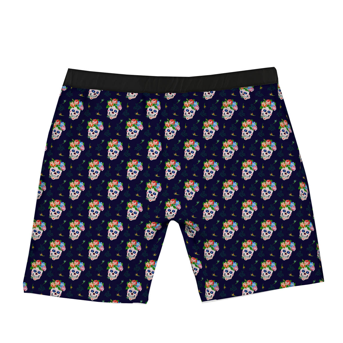 Skull Calavera Girl Print Pattern Boxer Briefs