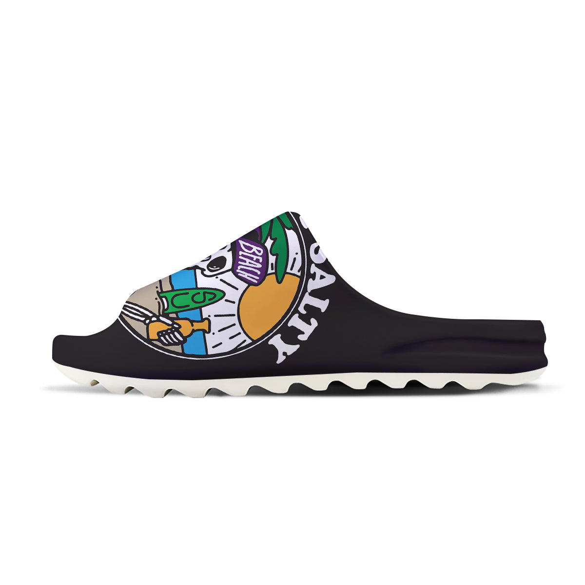 Skull Relax On Beach Print Sandals-grizzshop