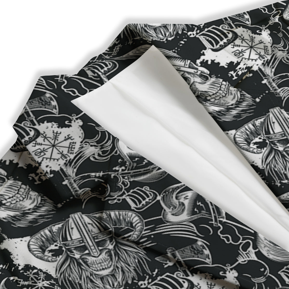 Skulls in Viking Helmets Print Pattern Women's Blazer-grizzshop