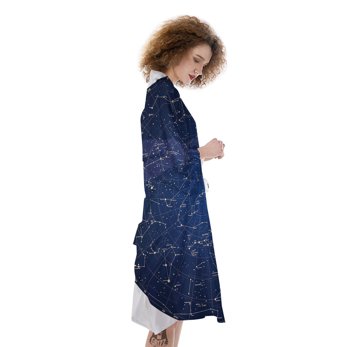 Sky Map Constellation Print Kimono-grizzshop