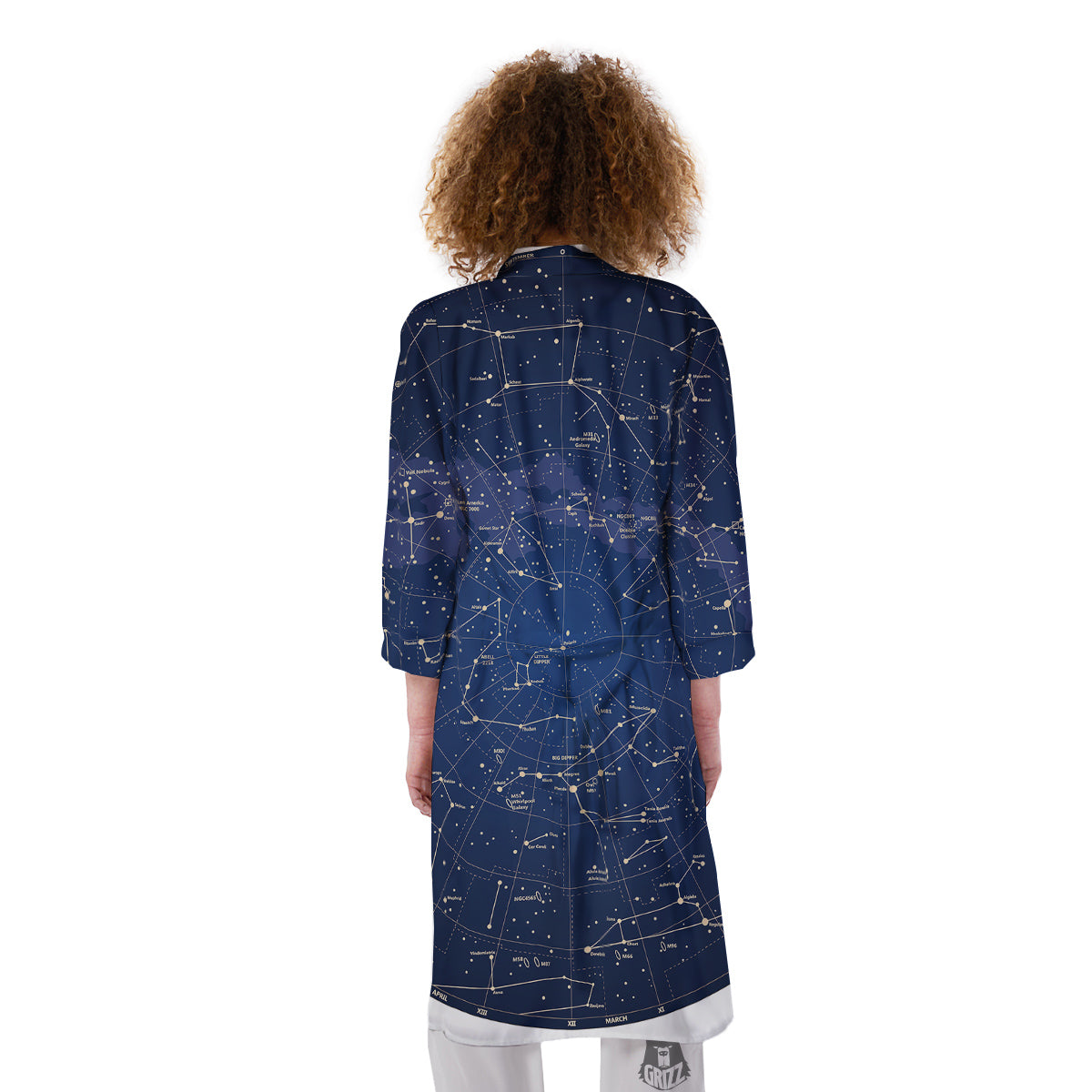 Sky Map Constellation Print Kimono-grizzshop