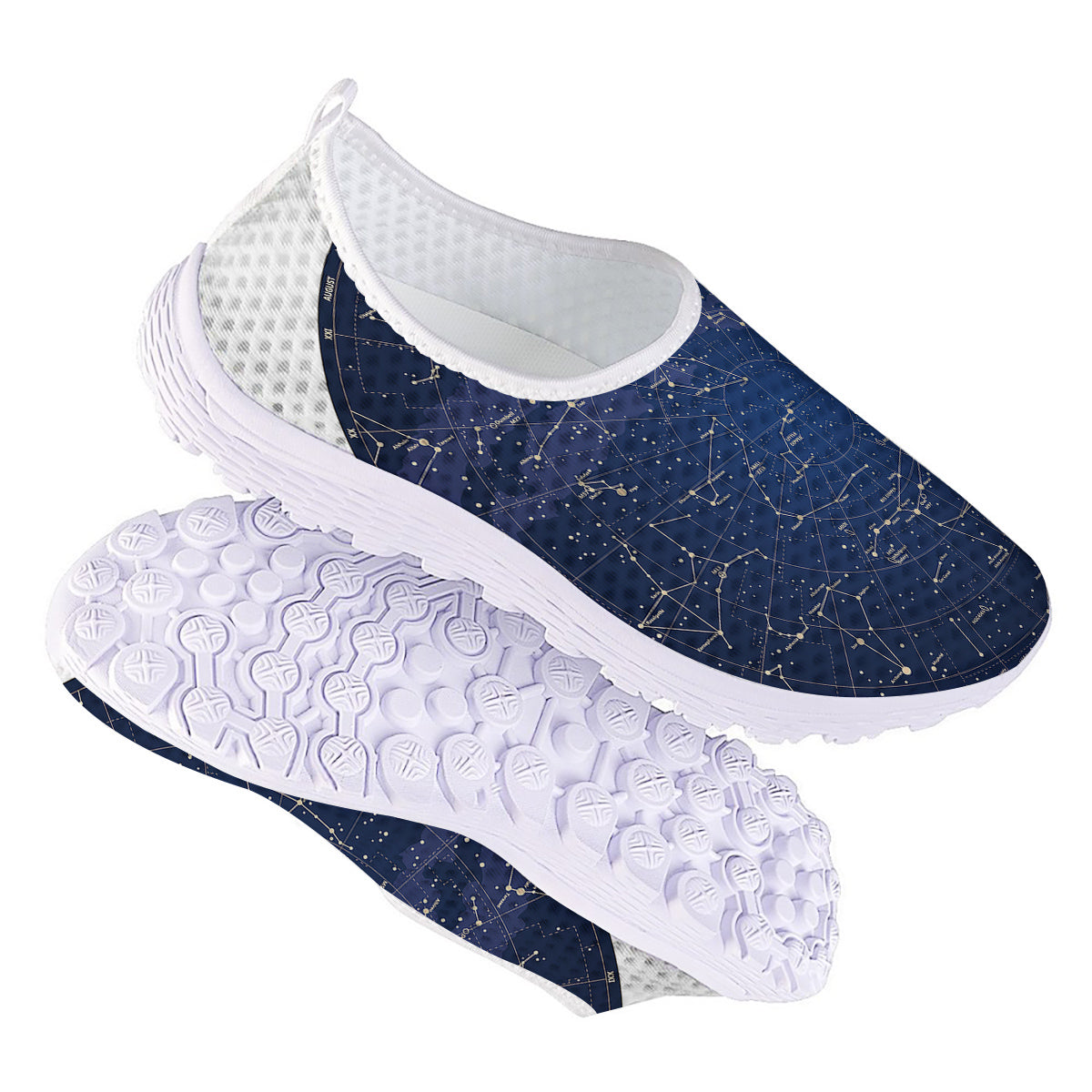 Sky Map Constellation Print Nurse Shoes-grizzshop