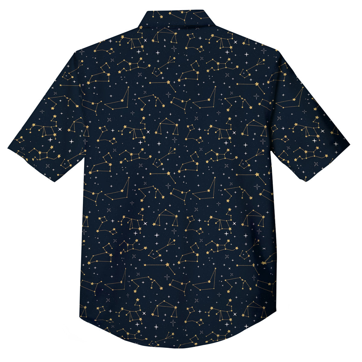 Sky Map Constellation Print Pattern Button Up Shirt-grizzshop