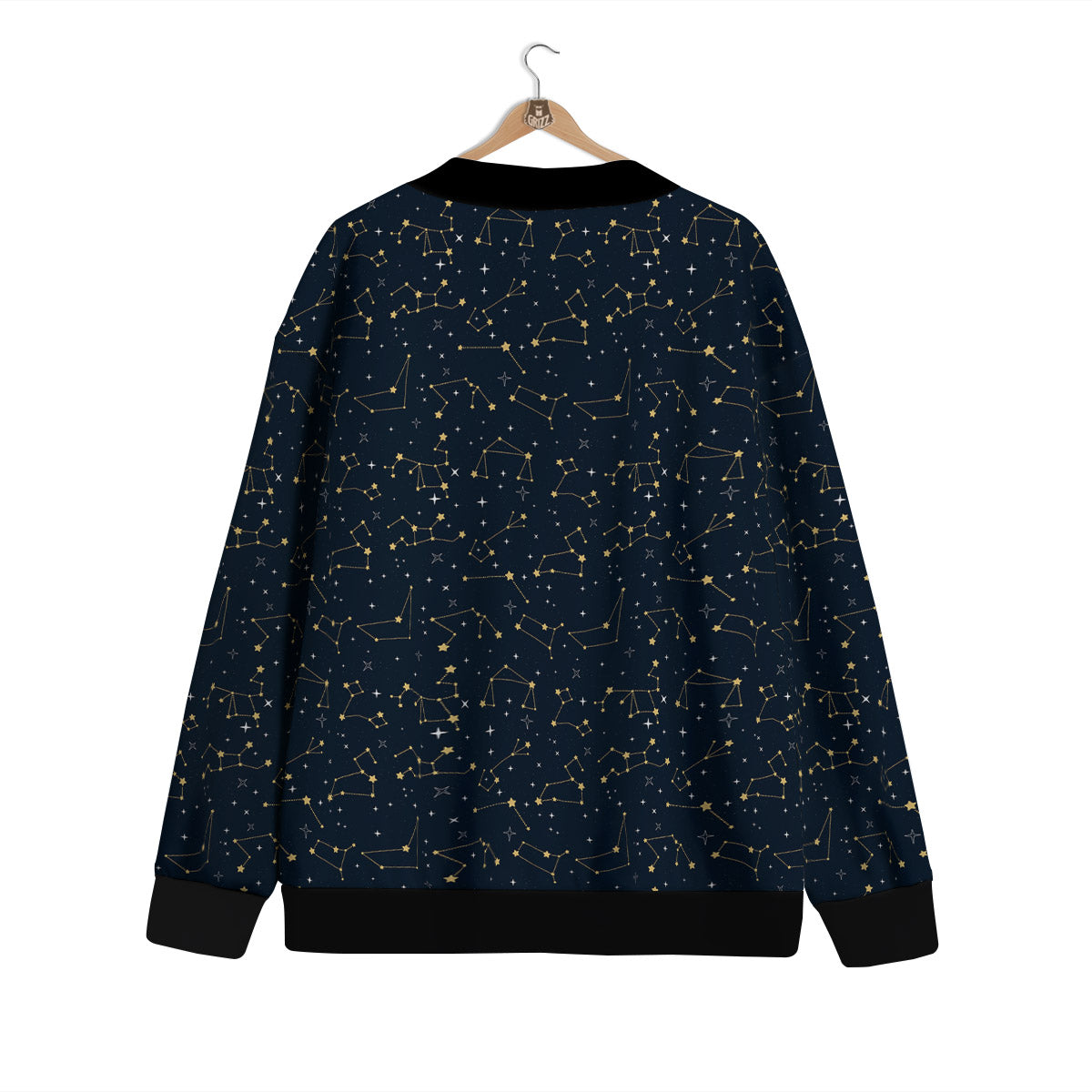 Sky Map Constellation Print Pattern Cardigan-grizzshop