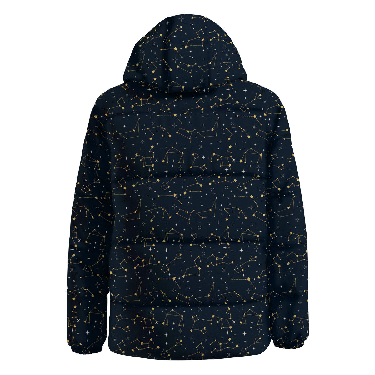 Sky Map Constellation Print Pattern Down Jacket-grizzshop