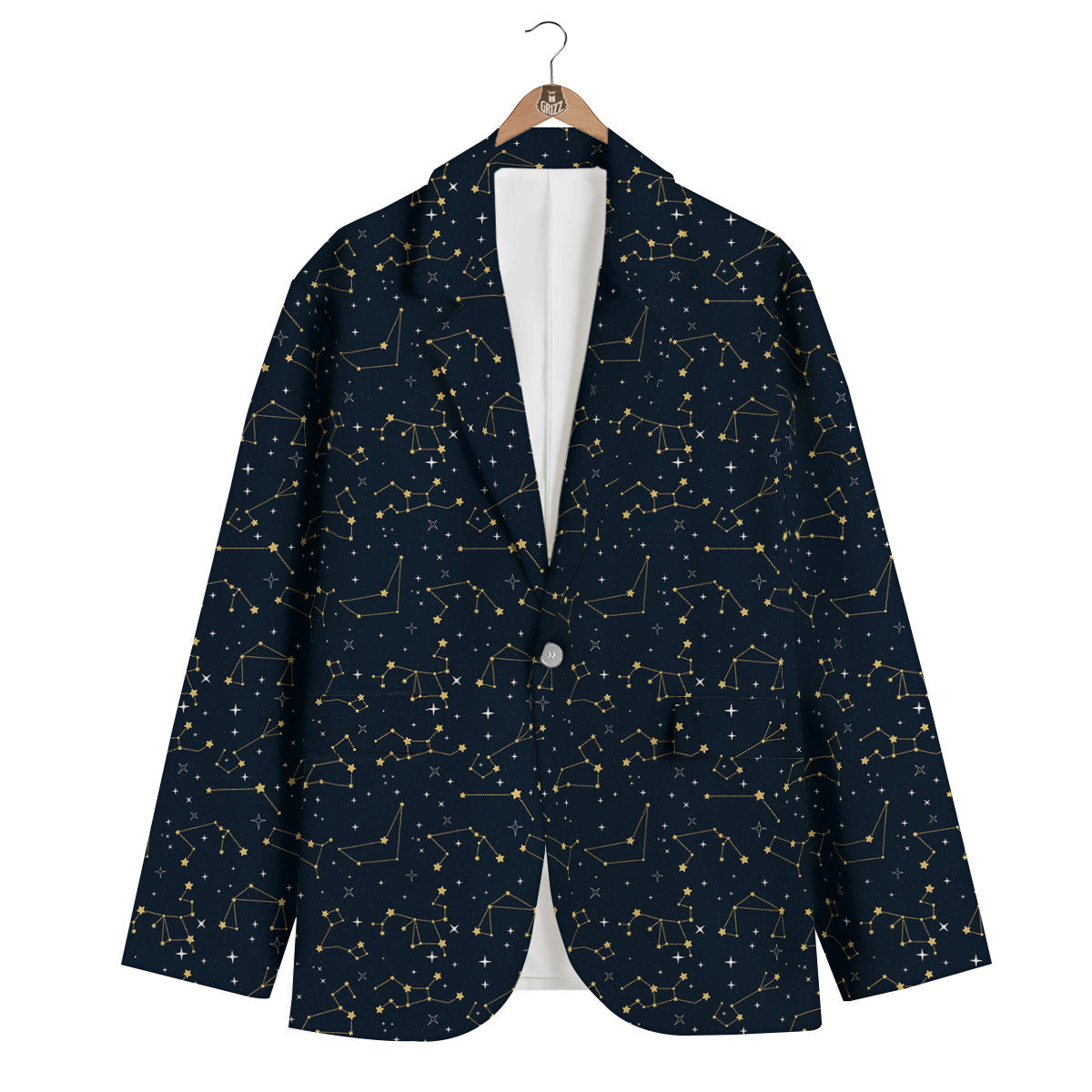Sky Map Constellation Print Pattern Men's Blazer-grizzshop
