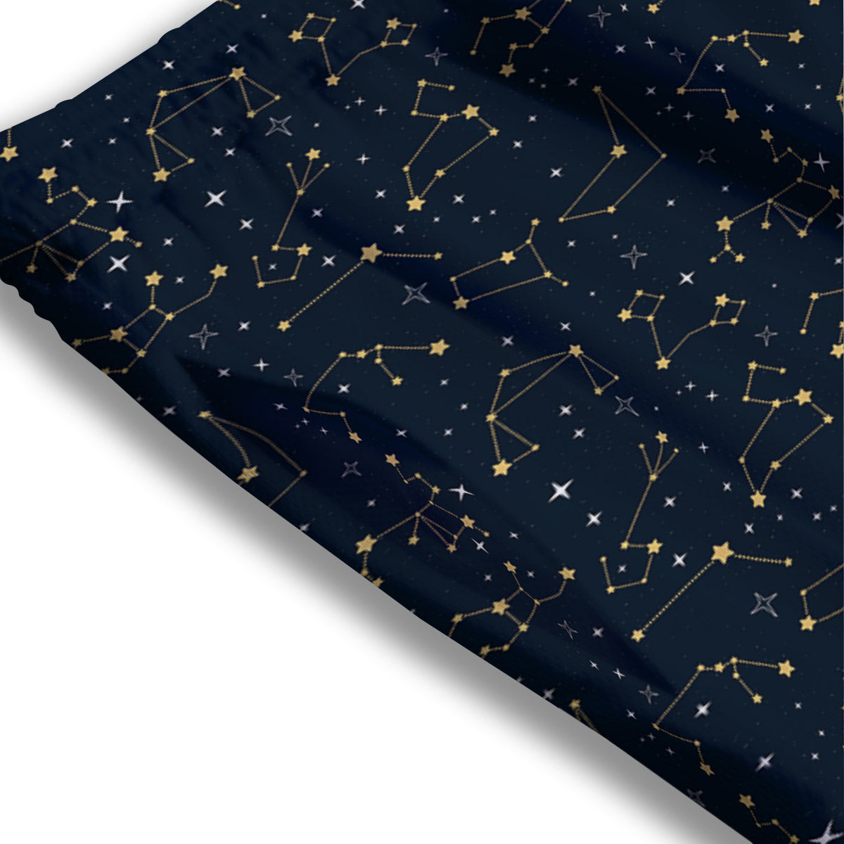 Sky Map Constellation Print Pattern Mesh Shorts-grizzshop