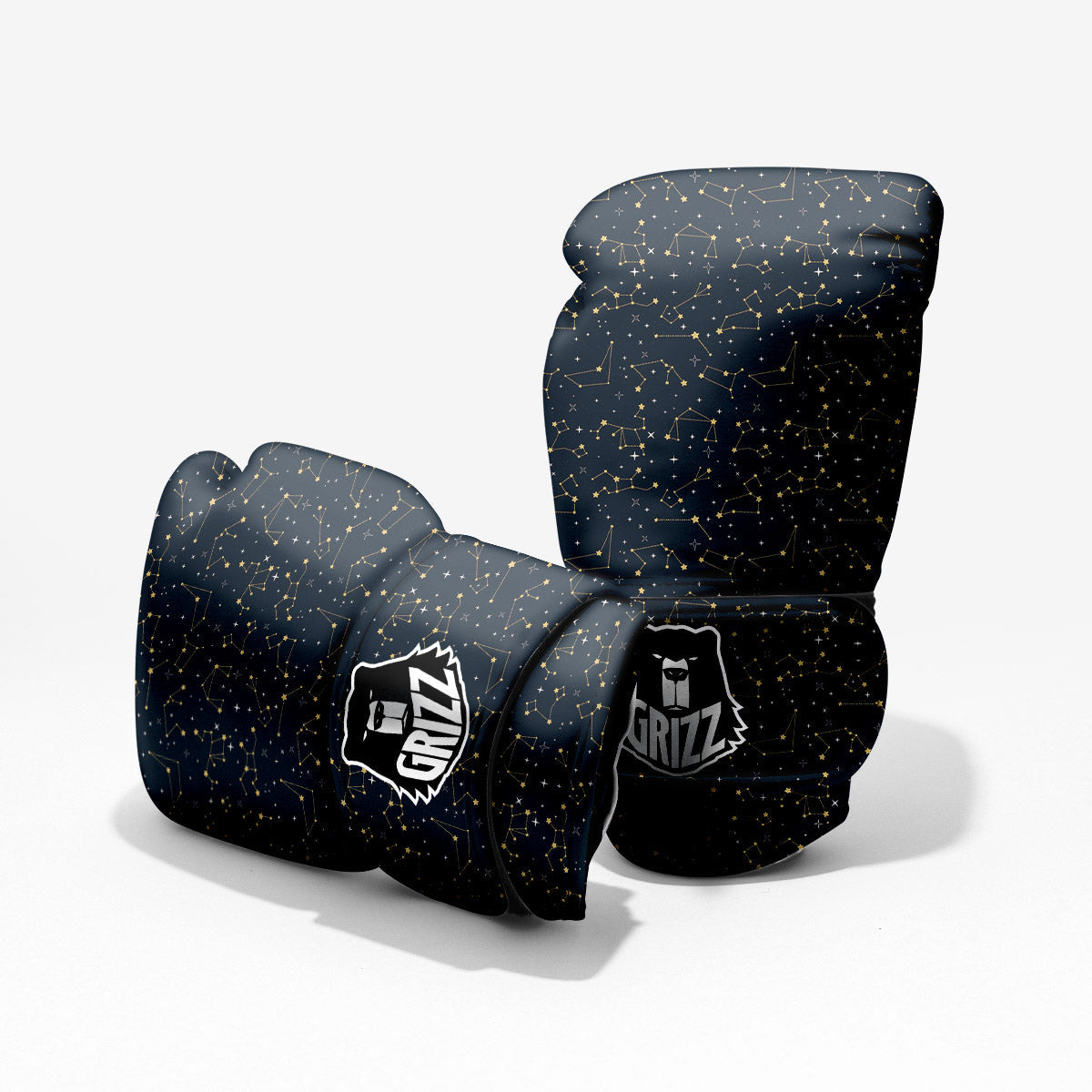 Sky Map Constellation Print Pattern Sparring Gloves-grizzshop