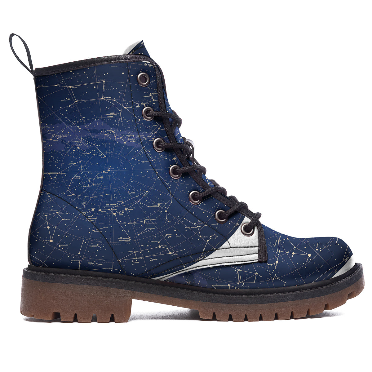 Sky Map Constellation Print Work Boots-grizzshop